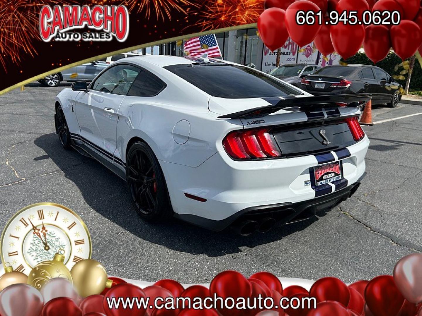 2020 White Ford Shelby GT500 (1FA6P8SJ2L5) with an V8 Supercharged 5.2 Liter engine, Automatic 7-Spd Dual Clutch TREMEC transmission, located at 412 Auto Vista Drive, Palmdale, CA, 93551, (661) 945-0620, 34.592636, -118.136681- Photo#8
