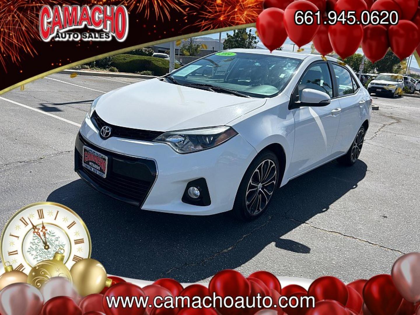 2014 White Toyota Corolla (5YFBURHE5EP) with an 4-Cyl 1.8 Liter engine, Auto CVTi-S w/Man Mode transmission, located at 412 Auto Vista Drive, Palmdale, CA, 93551, (661) 945-0620, 34.592636, -118.136681- Photo#2