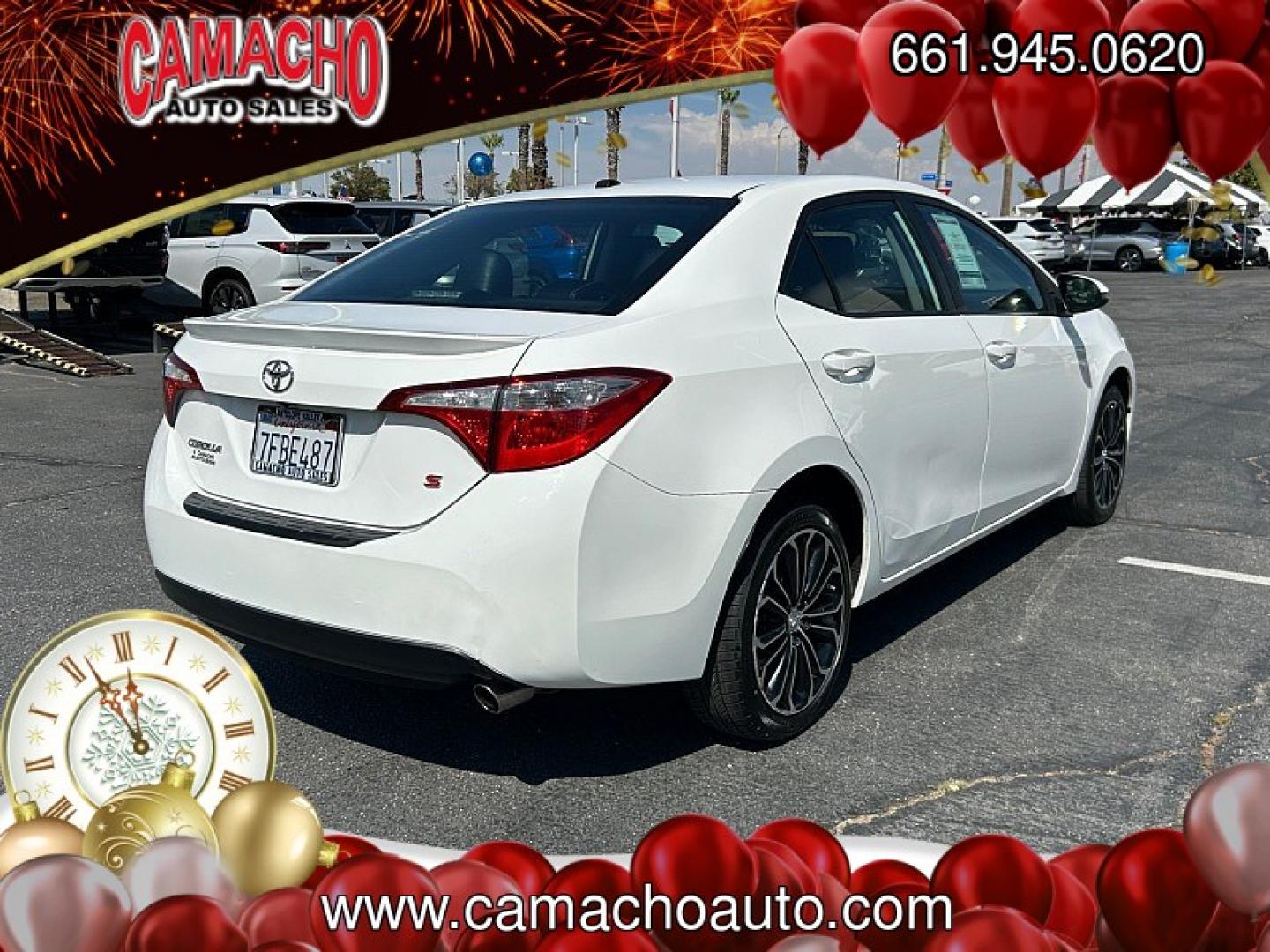 2014 White Toyota Corolla (5YFBURHE5EP) with an 4-Cyl 1.8 Liter engine, Auto CVTi-S w/Man Mode transmission, located at 412 Auto Vista Drive, Palmdale, CA, 93551, (661) 945-0620, 34.592636, -118.136681- Photo#6