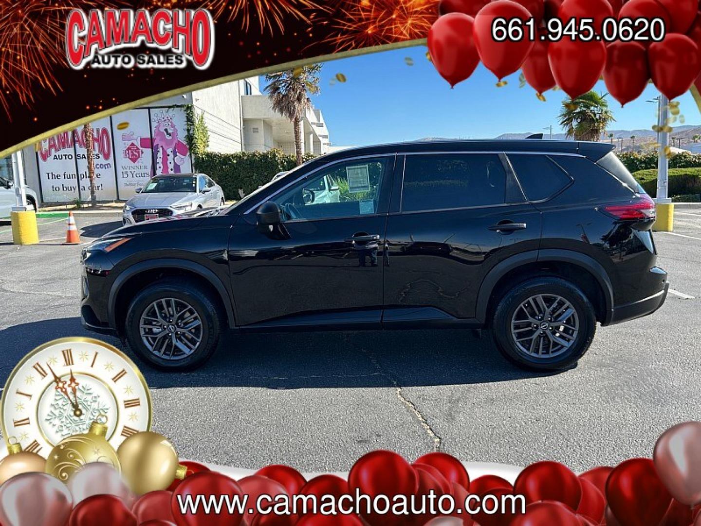 2024 Black Nissan Rogue (5N1BT3AA8RC) with an 3-Cyl Turbo 1.5 Liter engine, Automatic CVT transmission, located at 412 Auto Vista Drive, Palmdale, CA, 93551, (661) 945-0620, 34.592636, -118.136681- Photo#3