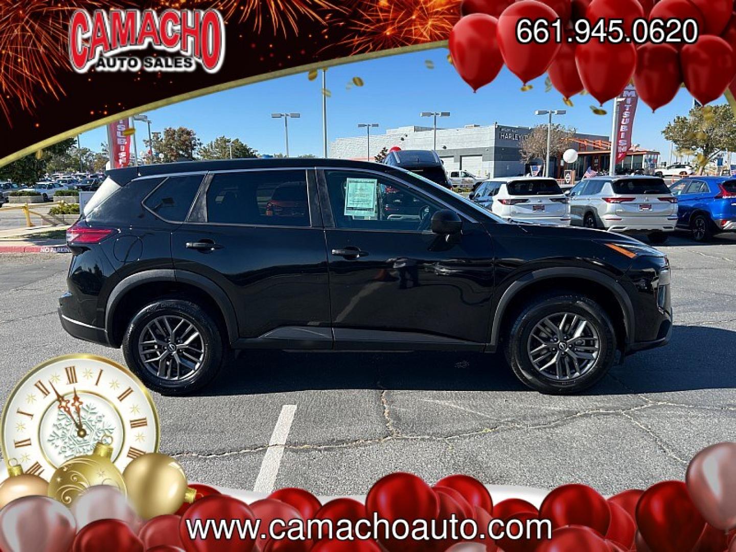 2024 Black Nissan Rogue (5N1BT3AA8RC) with an 3-Cyl Turbo 1.5 Liter engine, Automatic CVT transmission, located at 412 Auto Vista Drive, Palmdale, CA, 93551, (661) 945-0620, 34.592636, -118.136681- Photo#5
