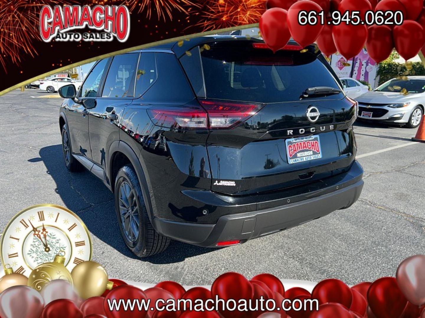 2024 Black Nissan Rogue (5N1BT3AA8RC) with an 3-Cyl Turbo 1.5 Liter engine, Automatic CVT transmission, located at 412 Auto Vista Drive, Palmdale, CA, 93551, (661) 945-0620, 34.592636, -118.136681- Photo#8
