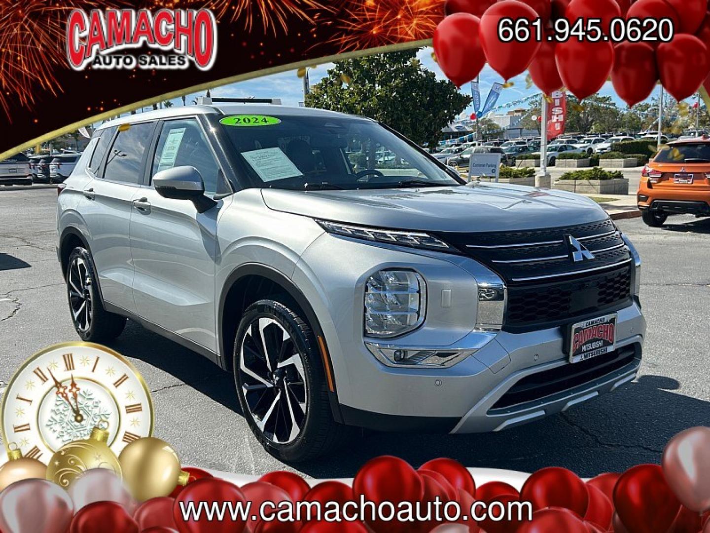 2024 Silver Mitsubishi Outlander (JA4J4VA84RZ) with an 4-Cyl 2.5 Liter engine, Automatic CVT transmission, located at 412 Auto Vista Drive, Palmdale, CA, 93551, (661) 945-0620, 34.592636, -118.136681- Photo#1