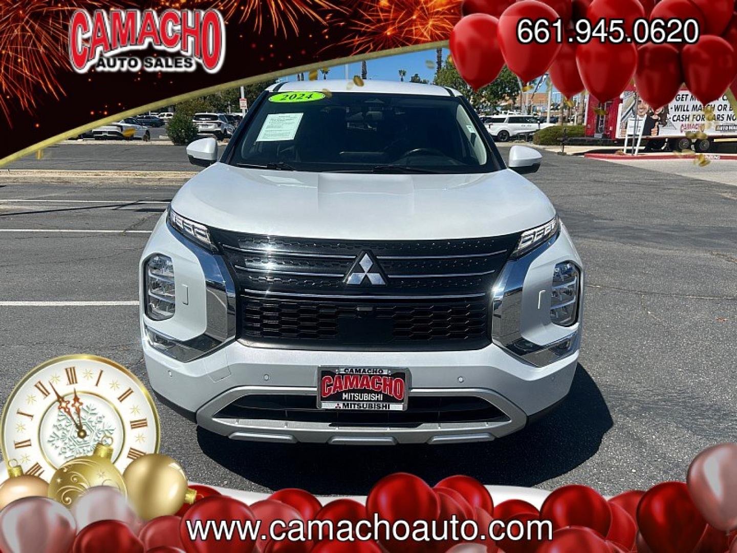 2024 White Mitsubishi Outlander (JA4J4VA82RZ) with an 4-Cyl 2.5 Liter engine, Automatic CVT transmission, located at 412 Auto Vista Drive, Palmdale, CA, 93551, (661) 945-0620, 34.592636, -118.136681- Photo#1