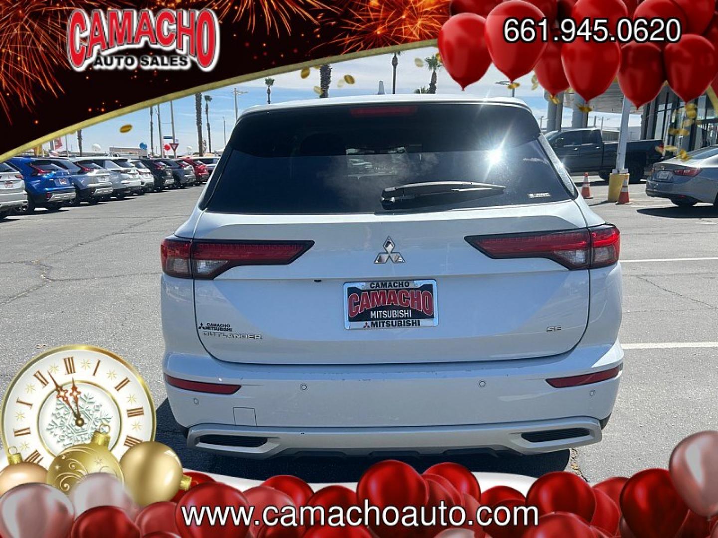 2024 White Mitsubishi Outlander (JA4J4VA82RZ) with an 4-Cyl 2.5 Liter engine, Automatic CVT transmission, located at 412 Auto Vista Drive, Palmdale, CA, 93551, (661) 945-0620, 34.592636, -118.136681- Photo#2
