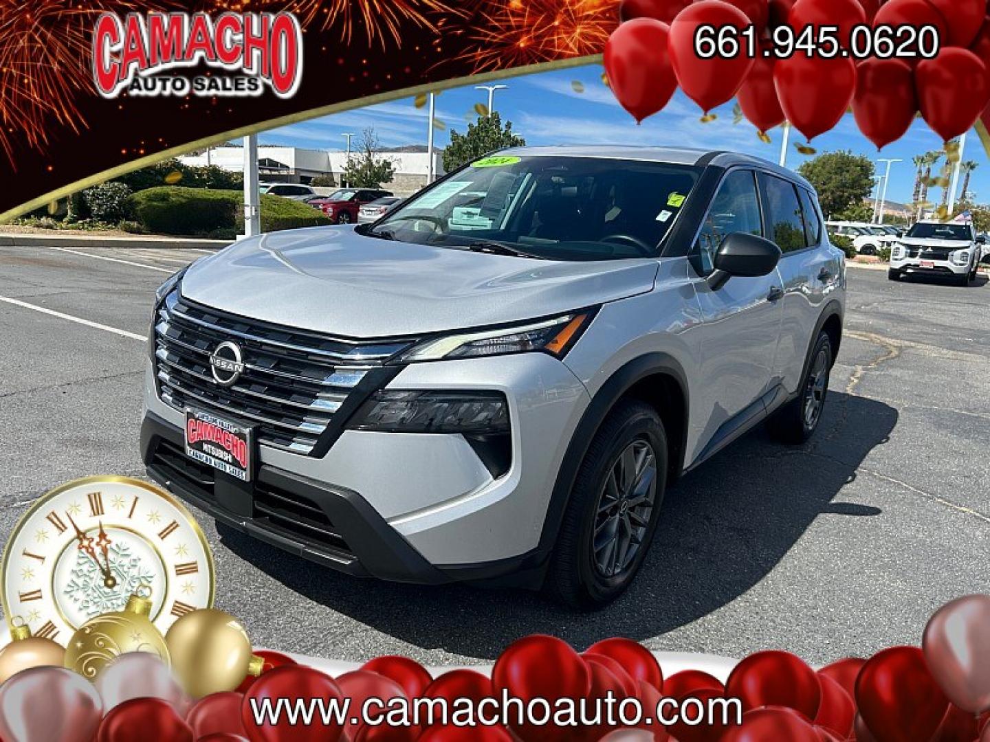 2024 Silver Nissan Rogue (5N1BT3AA0RC) with an 3-Cyl Turbo 1.5 Liter engine, Automatic CVT transmission, located at 412 Auto Vista Drive, Palmdale, CA, 93551, (661) 945-0620, 34.592636, -118.136681- Photo#1