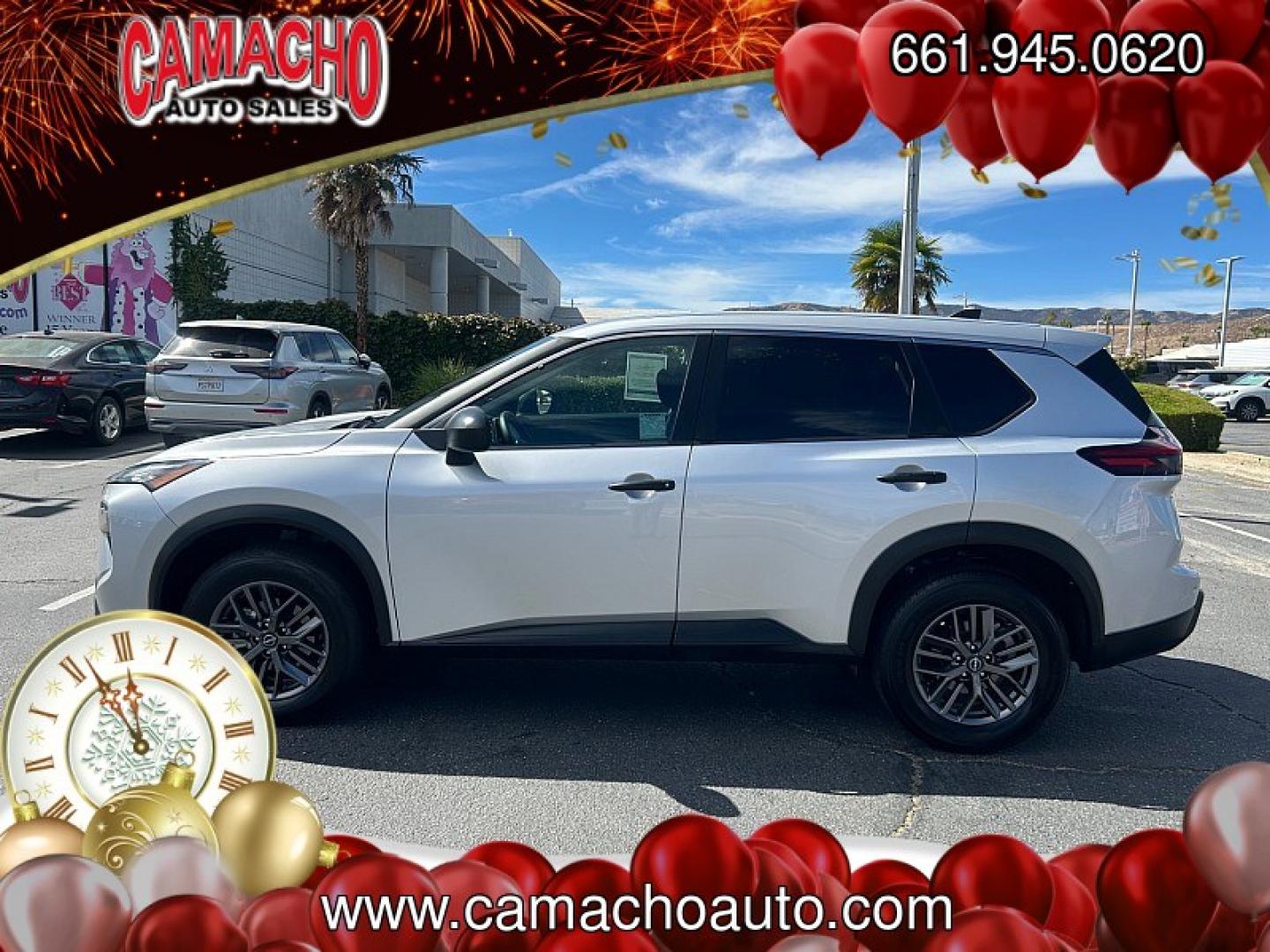 2024 Silver Nissan Rogue (5N1BT3AA0RC) with an 3-Cyl Turbo 1.5 Liter engine, Automatic CVT transmission, located at 412 Auto Vista Drive, Palmdale, CA, 93551, (661) 945-0620, 34.592636, -118.136681- Photo#2