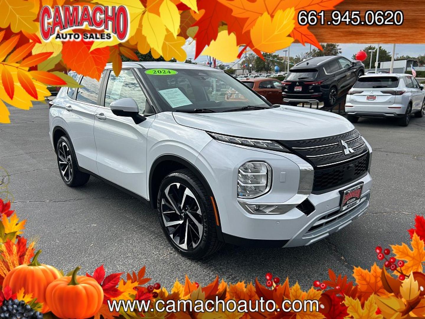 2024 White Mitsubishi Outlander (JA4J4VA87RZ) with an 4-Cyl 2.5 Liter engine, Automatic CVT transmission, located at 412 Auto Vista Drive, Palmdale, CA, 93551, (661) 945-0620, 34.592636, -118.136681- Photo#0