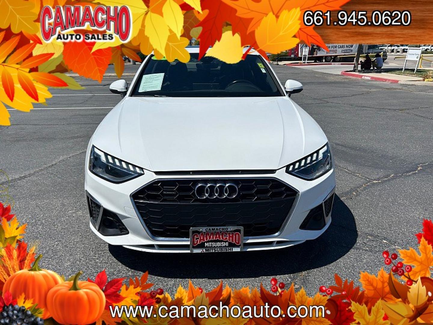2023 White Audi A4 Sedan (WAUEAAF41PN) with an 4-Cyl Turbo 2.0L Hybrid engine, Automatic 7-Spd S tronic Dual-Clutch transmission, located at 412 Auto Vista Drive, Palmdale, CA, 93551, (661) 945-0620, 34.592636, -118.136681- Photo#2