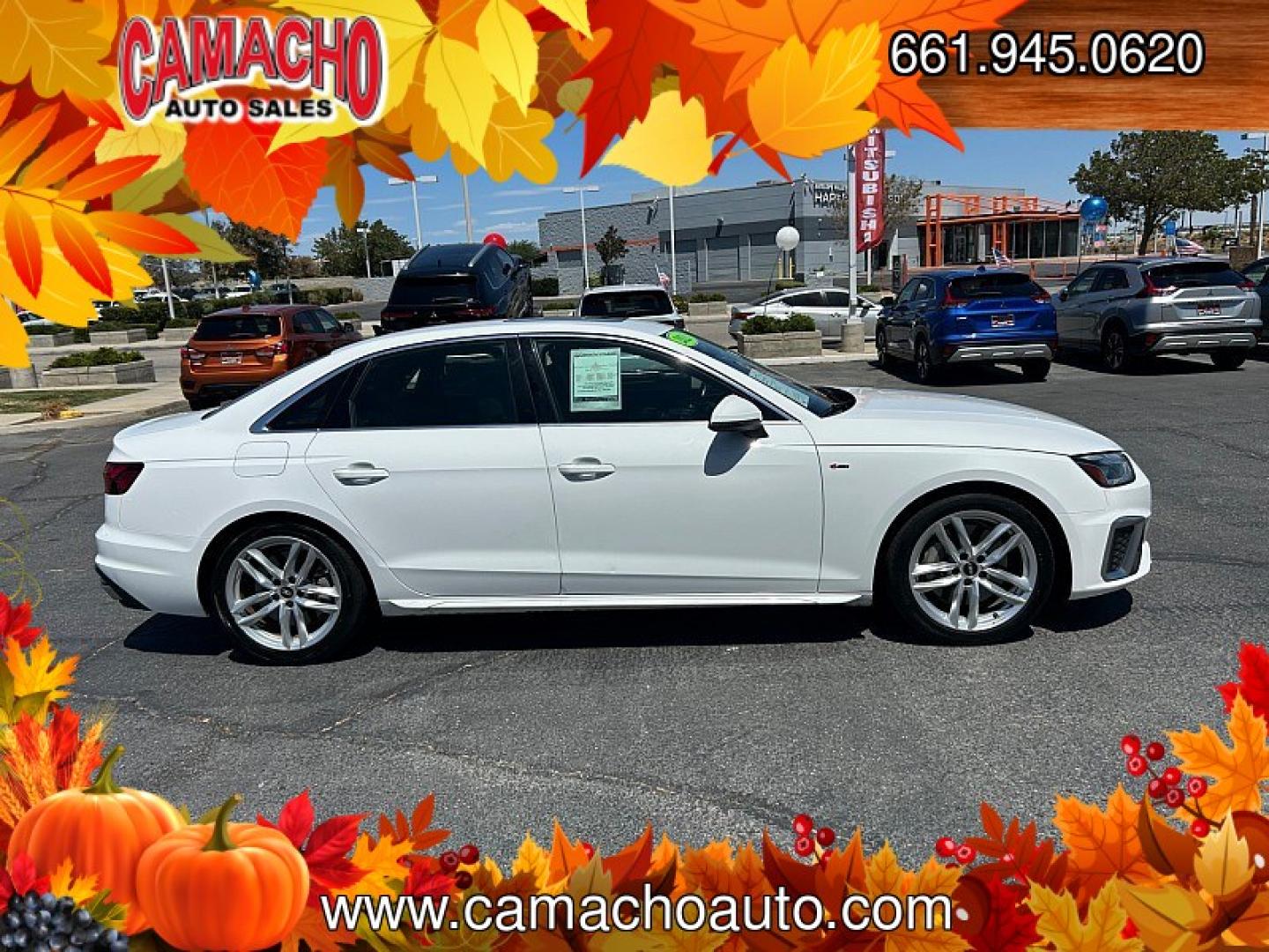 2023 White Audi A4 Sedan (WAUEAAF41PN) with an 4-Cyl Turbo 2.0L Hybrid engine, Automatic 7-Spd S tronic Dual-Clutch transmission, located at 412 Auto Vista Drive, Palmdale, CA, 93551, (661) 945-0620, 34.592636, -118.136681- Photo#5