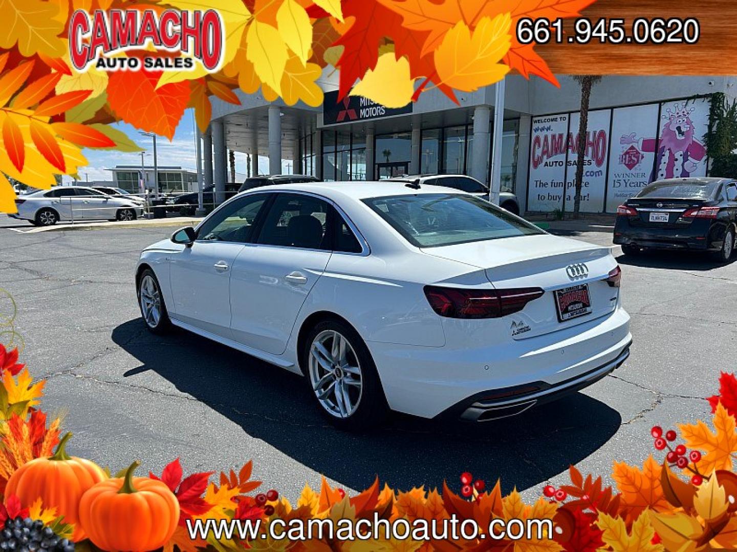 2023 White Audi A4 Sedan (WAUEAAF41PN) with an 4-Cyl Turbo 2.0L Hybrid engine, Automatic 7-Spd S tronic Dual-Clutch transmission, located at 412 Auto Vista Drive, Palmdale, CA, 93551, (661) 945-0620, 34.592636, -118.136681- Photo#8