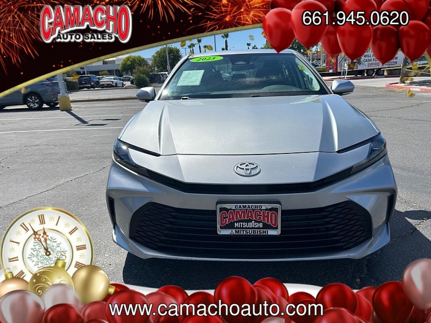 2025 Silver Toyota Camry (4T1DAACK1SU) with an 4-Cyl Hybrid 2.5 Liter engine, Automatic CVT transmission, located at 412 Auto Vista Drive, Palmdale, CA, 93551, (661) 945-0620, 34.592636, -118.136681- Photo#1
