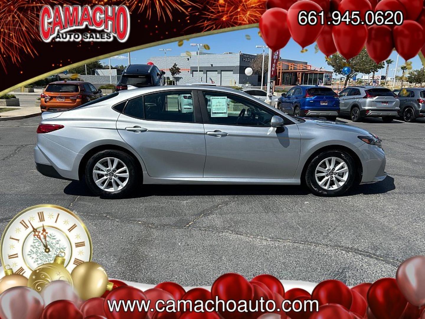 2025 Silver Toyota Camry (4T1DAACK1SU) with an 4-Cyl Hybrid 2.5 Liter engine, Automatic CVT transmission, located at 412 Auto Vista Drive, Palmdale, CA, 93551, (661) 945-0620, 34.592636, -118.136681- Photo#5