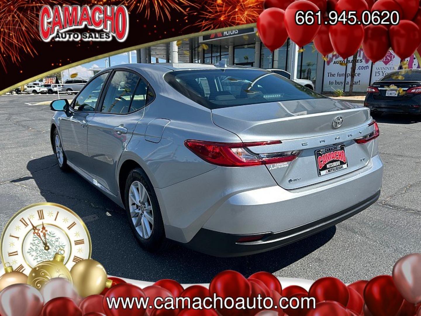 2025 Silver Toyota Camry (4T1DAACK1SU) with an 4-Cyl Hybrid 2.5 Liter engine, Automatic CVT transmission, located at 412 Auto Vista Drive, Palmdale, CA, 93551, (661) 945-0620, 34.592636, -118.136681- Photo#8