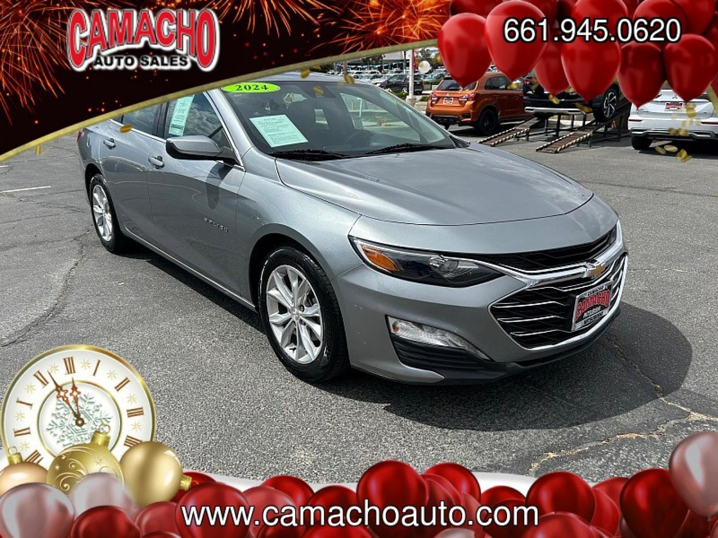2024 Gray Chevrolet Malibu (1G1ZD5ST3RF) with an 4-Cyl Turbo 1.5 Liter engine, Automatic CVT transmission, located at 412 Auto Vista Drive, Palmdale, CA, 93551, (661) 945-0620, 34.592636, -118.136681- Photo#0