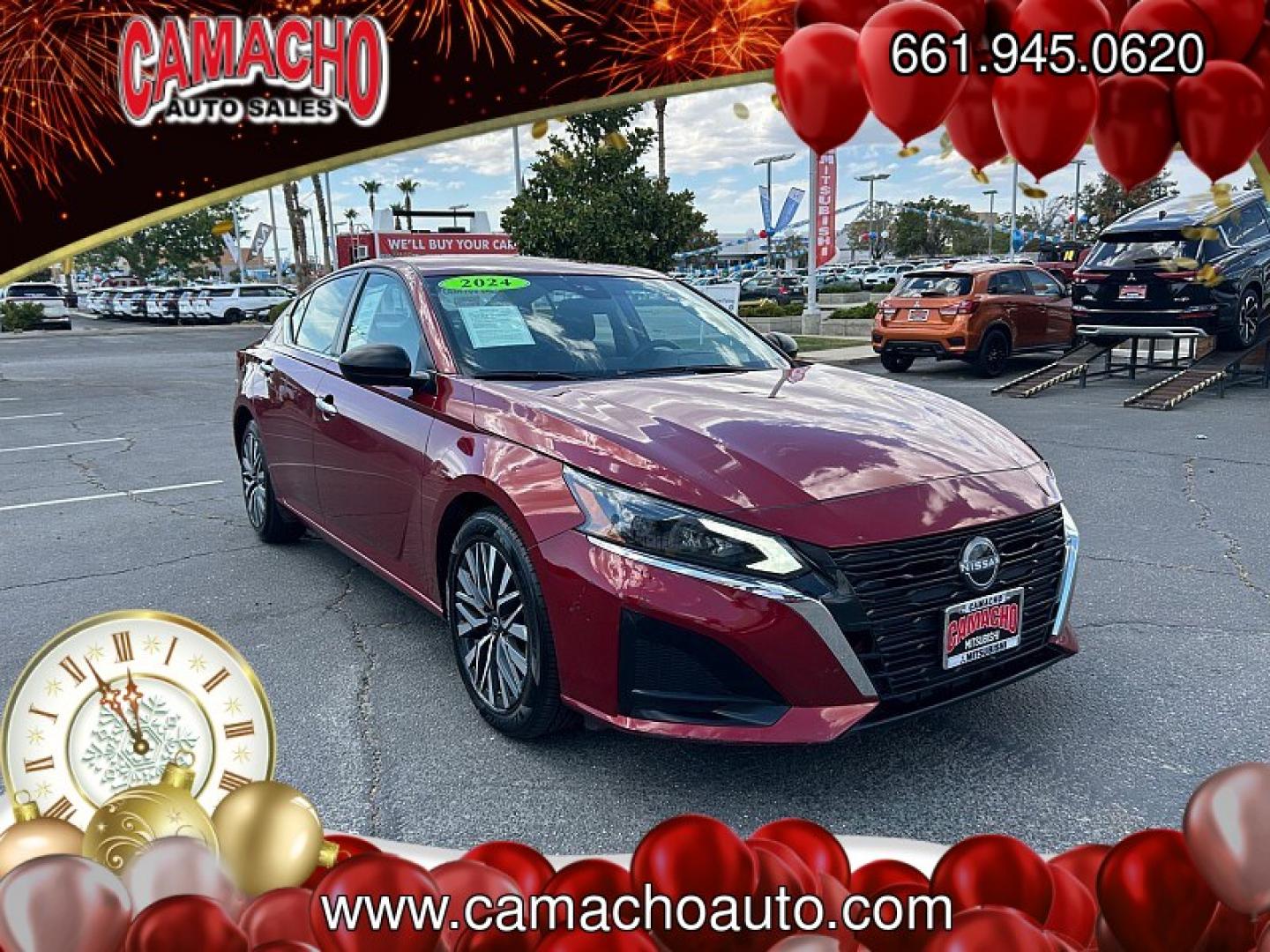 2024 Red Nissan Altima (1N4BL4DV7RN) with an 4-Cyl 2.5 Liter engine, Automatic Xtronic CVT transmission, located at 412 Auto Vista Drive, Palmdale, CA, 93551, (661) 945-0620, 34.592636, -118.136681- Photo#0