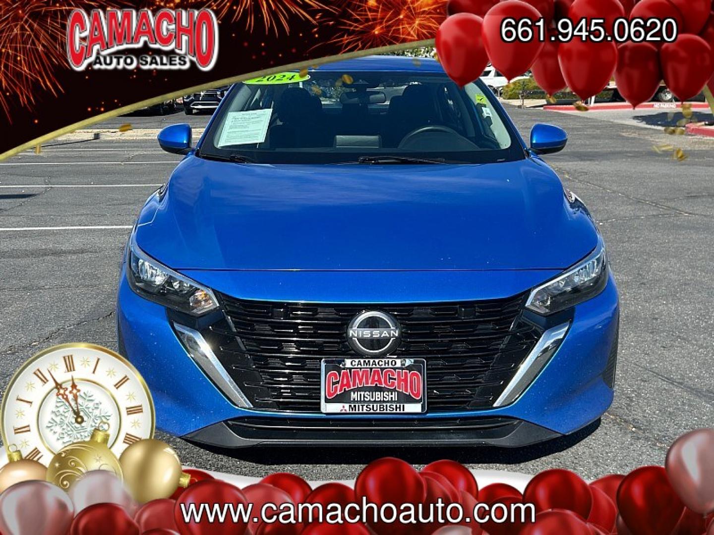 2024 Blue Nissan Sentra (3N1AB8CV9RY) with an 4-Cyl 2.0 Liter engine, Automatic CVT w/Xtronic transmission, located at 412 Auto Vista Drive, Palmdale, CA, 93551, (661) 945-0620, 34.592636, -118.136681- Photo#1