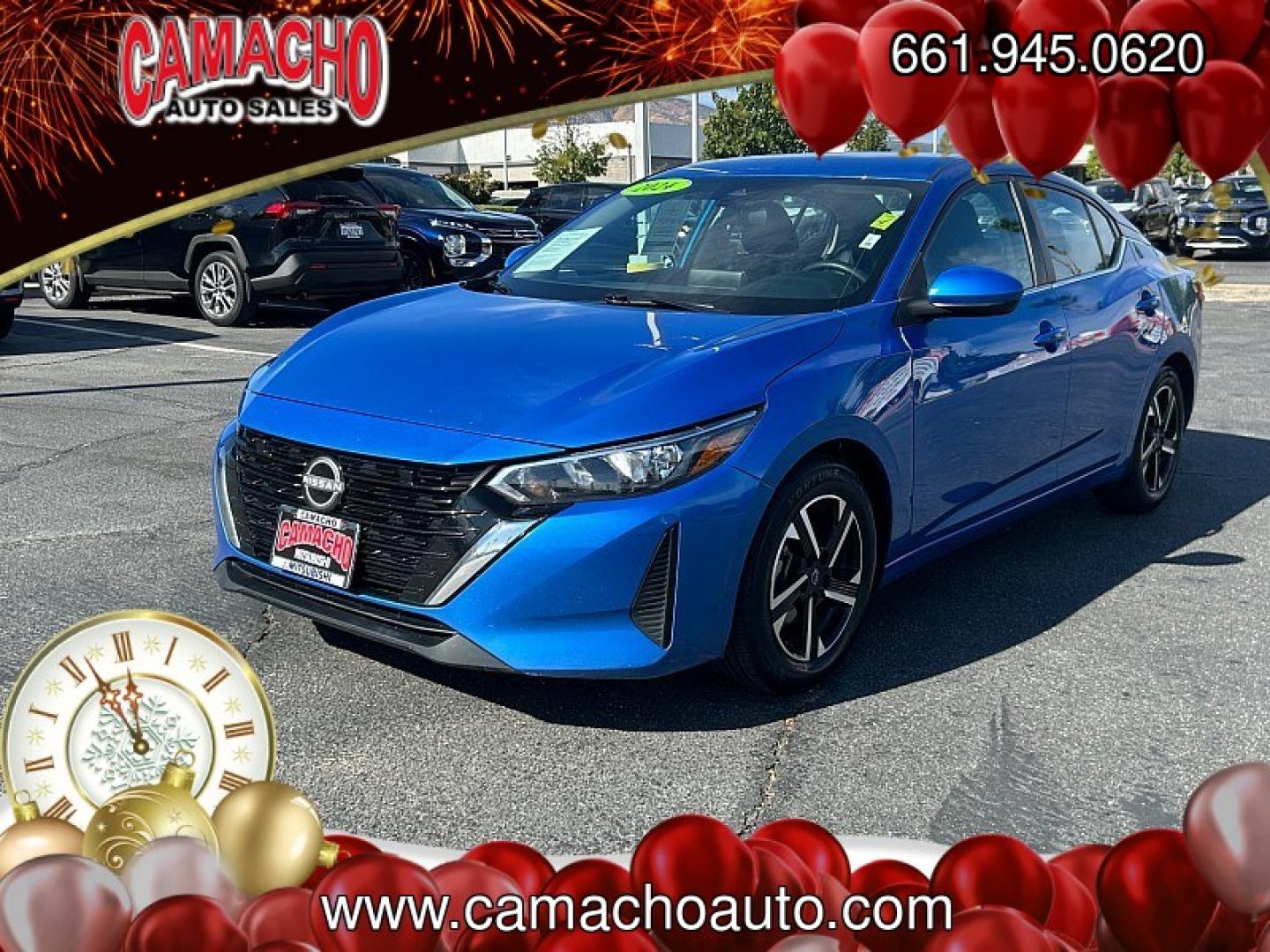2024 Blue Nissan Sentra (3N1AB8CV9RY) with an 4-Cyl 2.0 Liter engine, Automatic CVT w/Xtronic transmission, located at 412 Auto Vista Drive, Palmdale, CA, 93551, (661) 945-0620, 34.592636, -118.136681- Photo#2