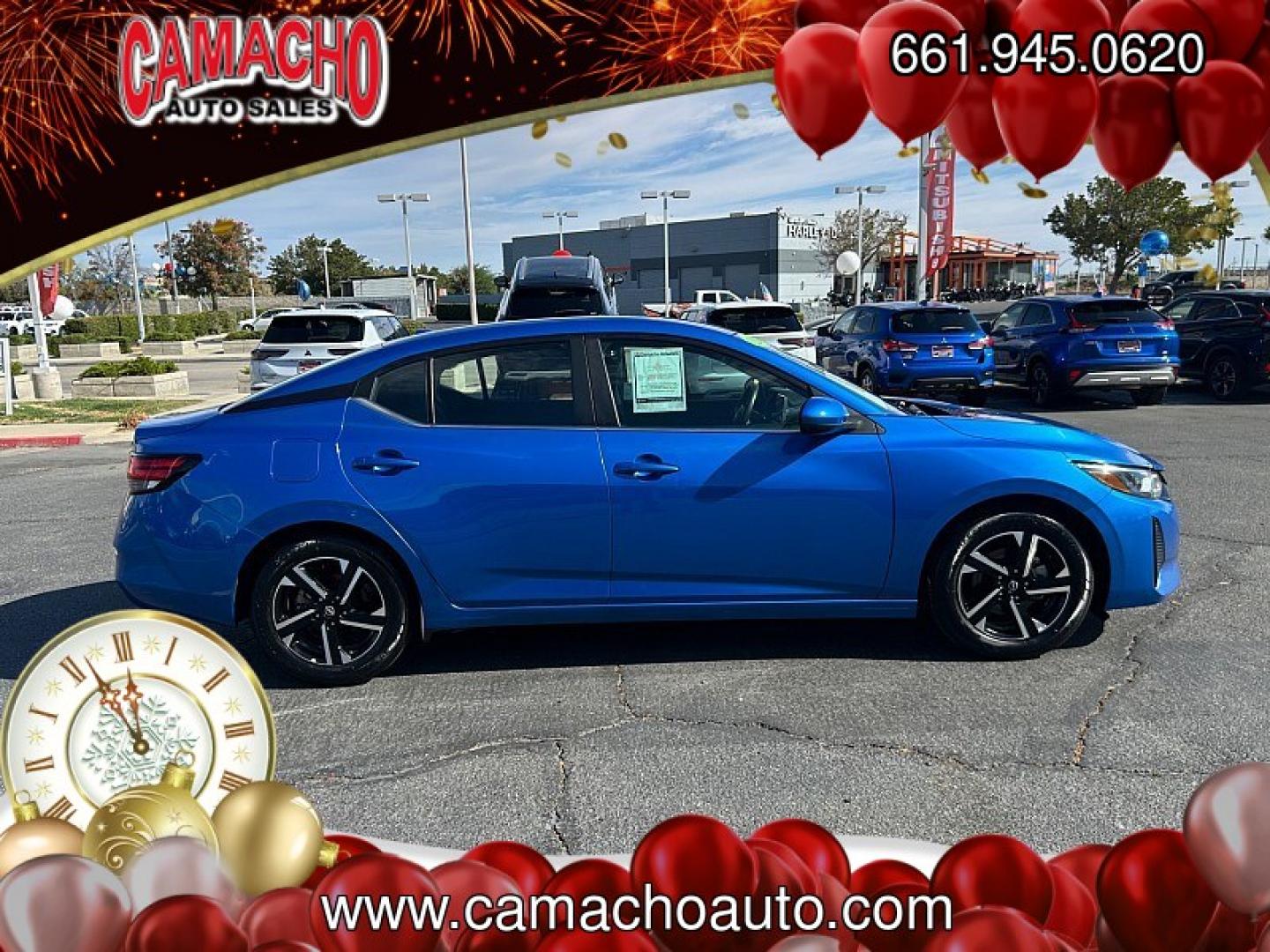 2024 Blue Nissan Sentra (3N1AB8CV9RY) with an 4-Cyl 2.0 Liter engine, Automatic CVT w/Xtronic transmission, located at 412 Auto Vista Drive, Palmdale, CA, 93551, (661) 945-0620, 34.592636, -118.136681- Photo#3