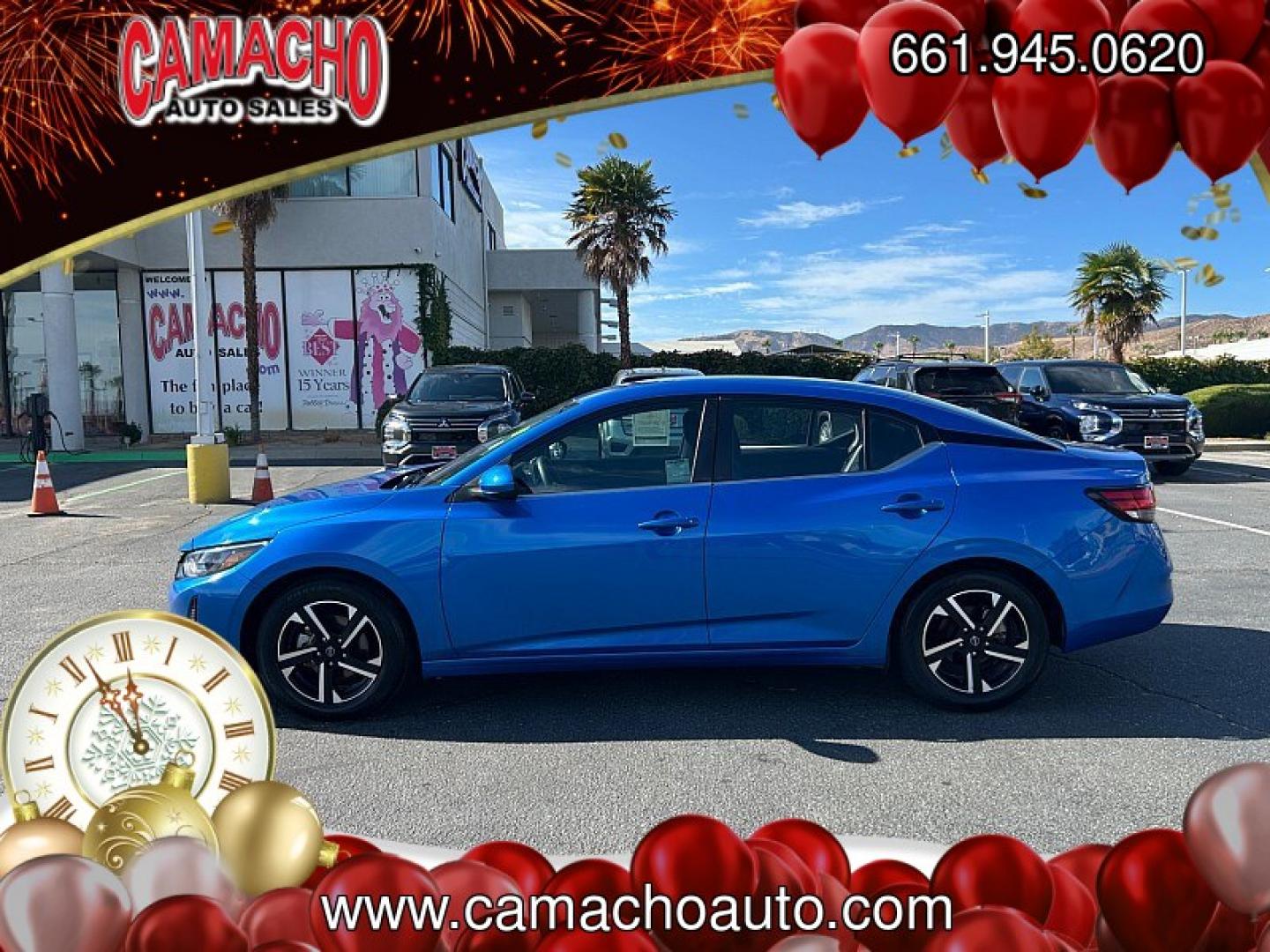 2024 Blue Nissan Sentra (3N1AB8CV9RY) with an 4-Cyl 2.0 Liter engine, Automatic CVT w/Xtronic transmission, located at 412 Auto Vista Drive, Palmdale, CA, 93551, (661) 945-0620, 34.592636, -118.136681- Photo#7