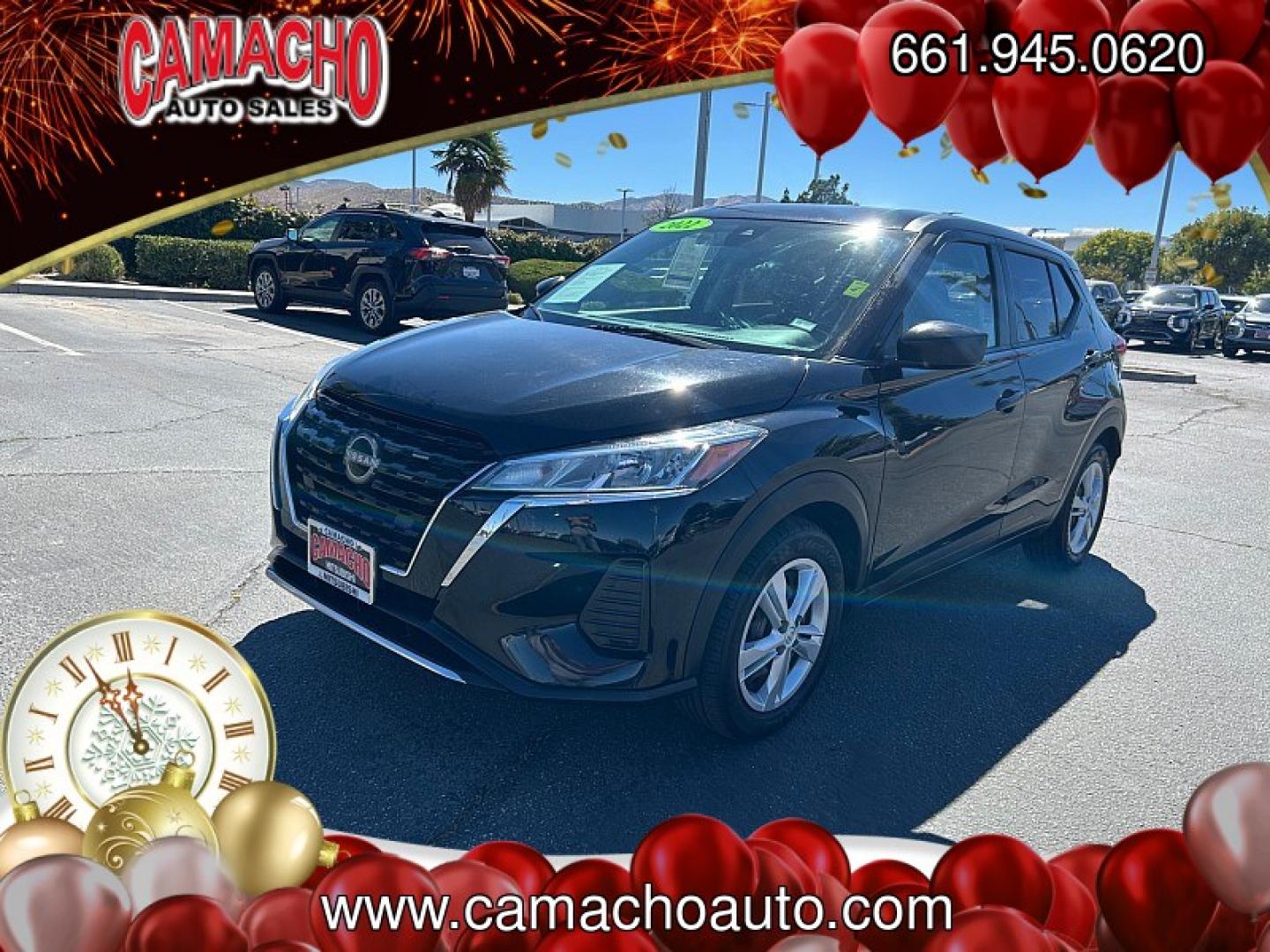 2022 Black Nissan Kicks (3N1CP5BV9NL) with an 4-Cyl 1.6 Liter engine, Automatic CVT w/Xtronic transmission, located at 412 Auto Vista Drive, Palmdale, CA, 93551, (661) 945-0620, 34.592636, -118.136681- Photo#6