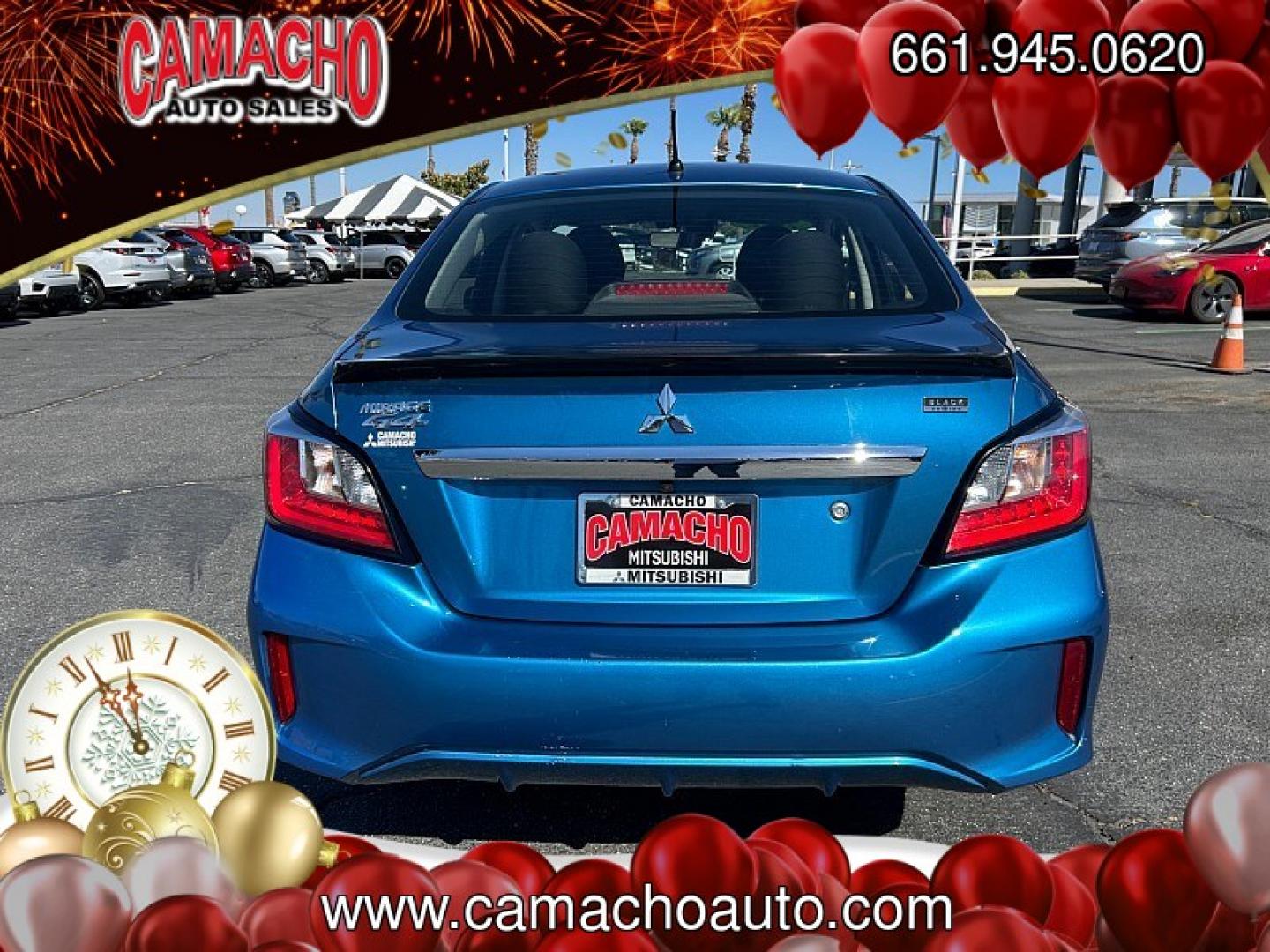 2022 BLUE Mitsubishi Mirage G4 (ML32FUFJ4NH) with an 3-Cyl 1.2 Liter engine, Automatic CVT transmission, located at 412 Auto Vista Drive, Palmdale, CA, 93551, (661) 945-0620, 34.592636, -118.136681- Photo#2