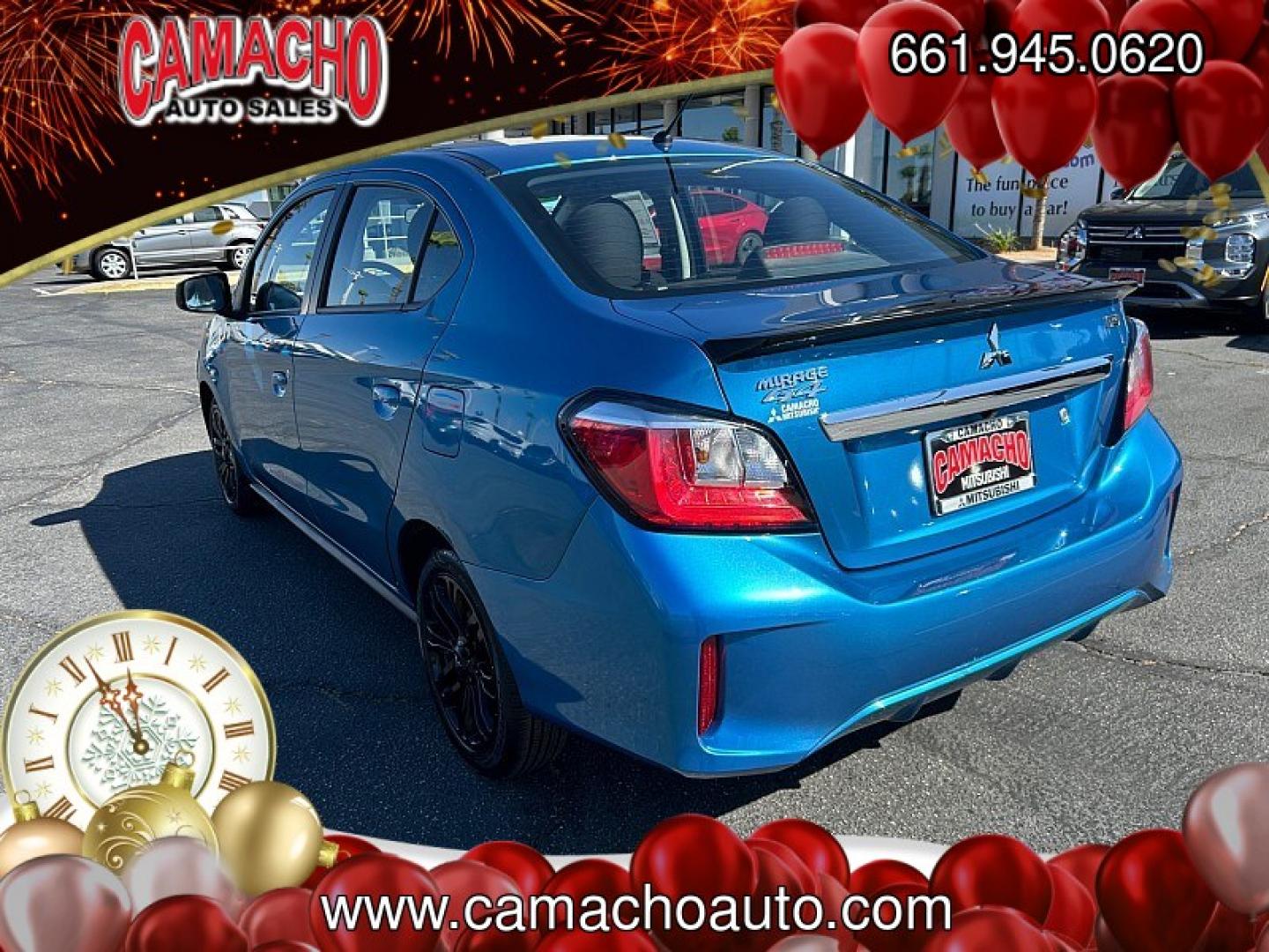 2022 BLUE Mitsubishi Mirage G4 (ML32FUFJ4NH) with an 3-Cyl 1.2 Liter engine, Automatic CVT transmission, located at 412 Auto Vista Drive, Palmdale, CA, 93551, (661) 945-0620, 34.592636, -118.136681- Photo#3