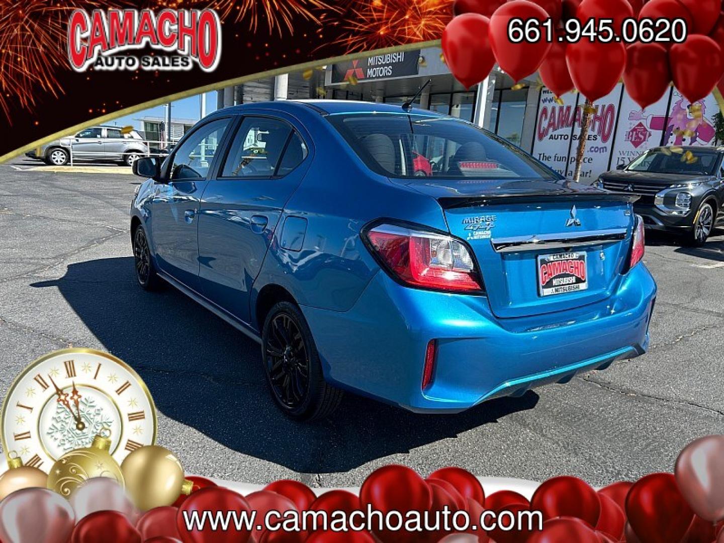 2022 BLUE Mitsubishi Mirage G4 (ML32FUFJ4NH) with an 3-Cyl 1.2 Liter engine, Automatic CVT transmission, located at 412 Auto Vista Drive, Palmdale, CA, 93551, (661) 945-0620, 34.592636, -118.136681- Photo#4