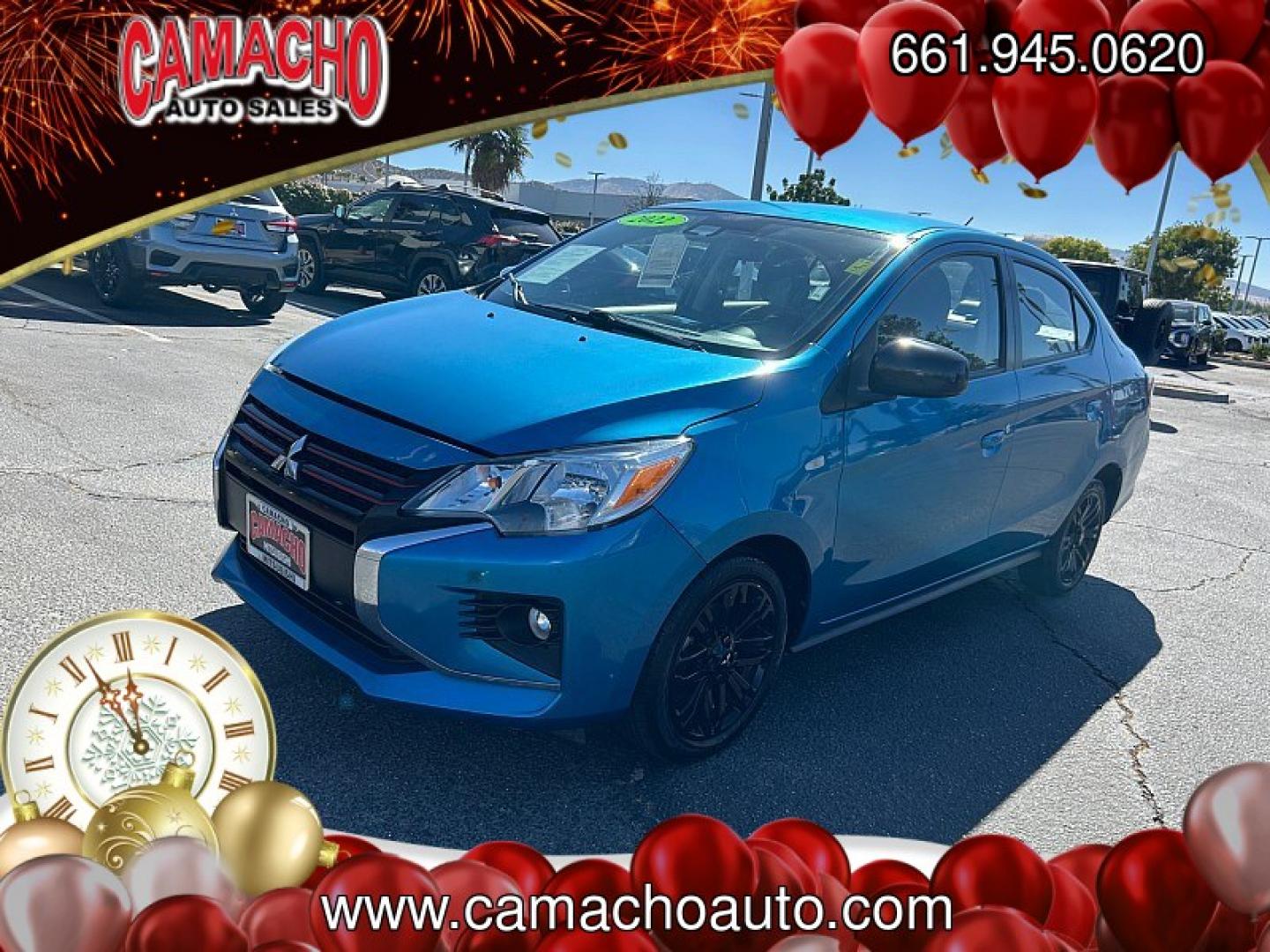 2022 BLUE Mitsubishi Mirage G4 (ML32FUFJ4NH) with an 3-Cyl 1.2 Liter engine, Automatic CVT transmission, located at 412 Auto Vista Drive, Palmdale, CA, 93551, (661) 945-0620, 34.592636, -118.136681- Photo#6