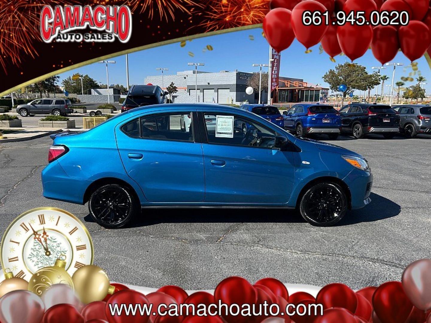 2022 BLUE Mitsubishi Mirage G4 (ML32FUFJ4NH) with an 3-Cyl 1.2 Liter engine, Automatic CVT transmission, located at 412 Auto Vista Drive, Palmdale, CA, 93551, (661) 945-0620, 34.592636, -118.136681- Photo#10