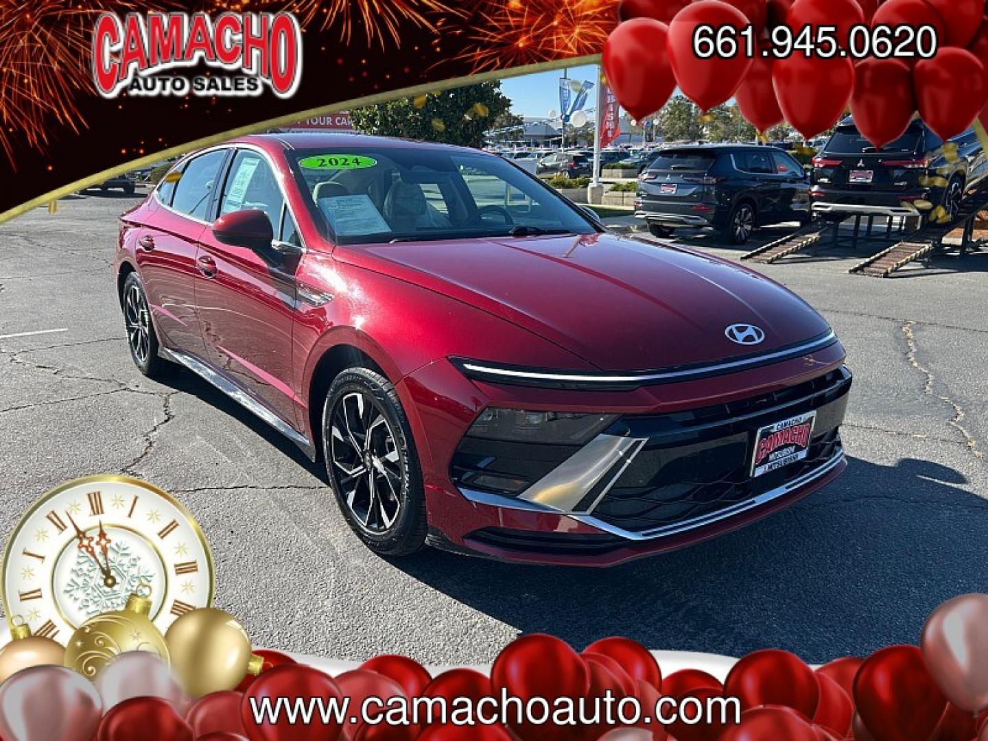 2024 RED Hyundai Sonata (KMHL64JA0RA) with an 4-Cyl 2.5 Liter engine, Automatic 8-Spd transmission, located at 412 Auto Vista Drive, Palmdale, CA, 93551, (661) 945-0620, 34.592636, -118.136681- Photo#0
