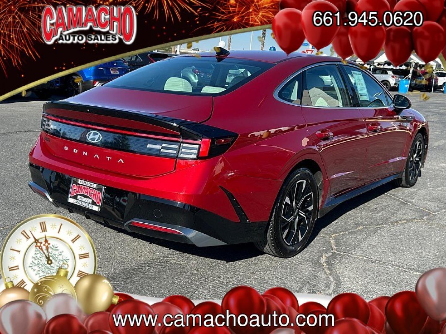 2024 RED Hyundai Sonata (KMHL64JA0RA) with an 4-Cyl 2.5 Liter engine, Automatic 8-Spd transmission, located at 412 Auto Vista Drive, Palmdale, CA, 93551, (661) 945-0620, 34.592636, -118.136681- Photo#2