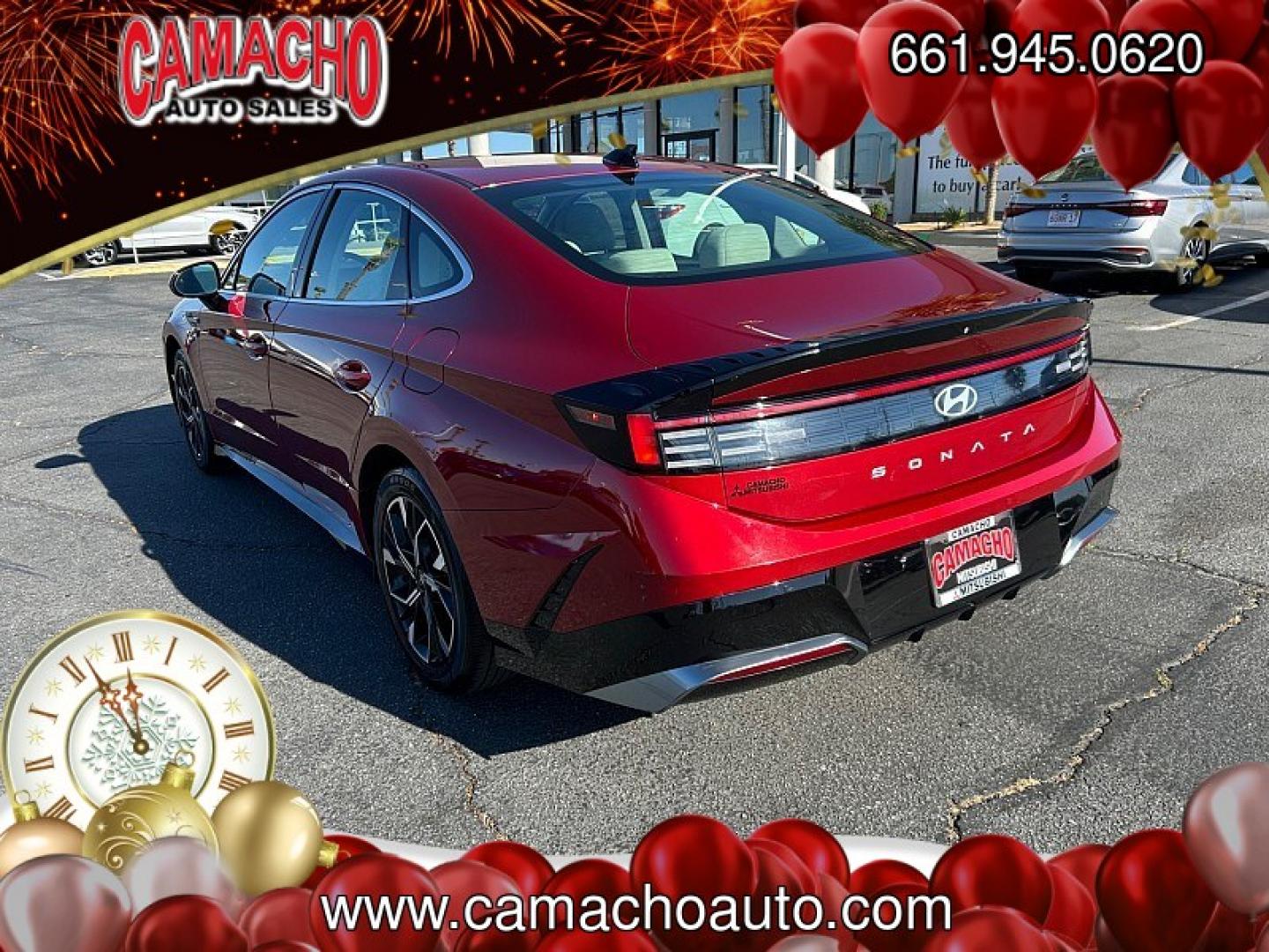 2024 RED Hyundai Sonata (KMHL64JA0RA) with an 4-Cyl 2.5 Liter engine, Automatic 8-Spd transmission, located at 412 Auto Vista Drive, Palmdale, CA, 93551, (661) 945-0620, 34.592636, -118.136681- Photo#4