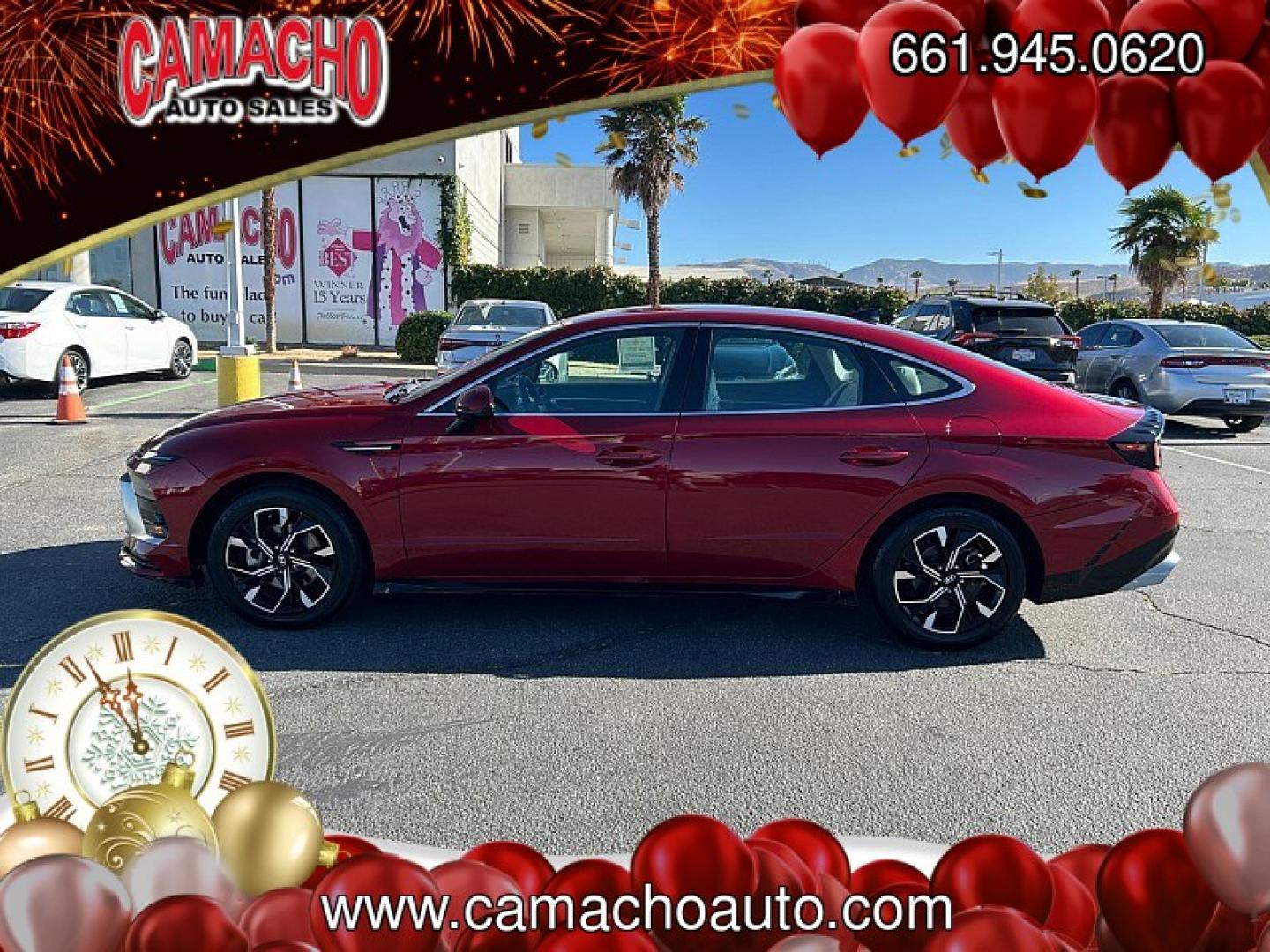 2024 RED Hyundai Sonata (KMHL64JA0RA) with an 4-Cyl 2.5 Liter engine, Automatic 8-Spd transmission, located at 412 Auto Vista Drive, Palmdale, CA, 93551, (661) 945-0620, 34.592636, -118.136681- Photo#5