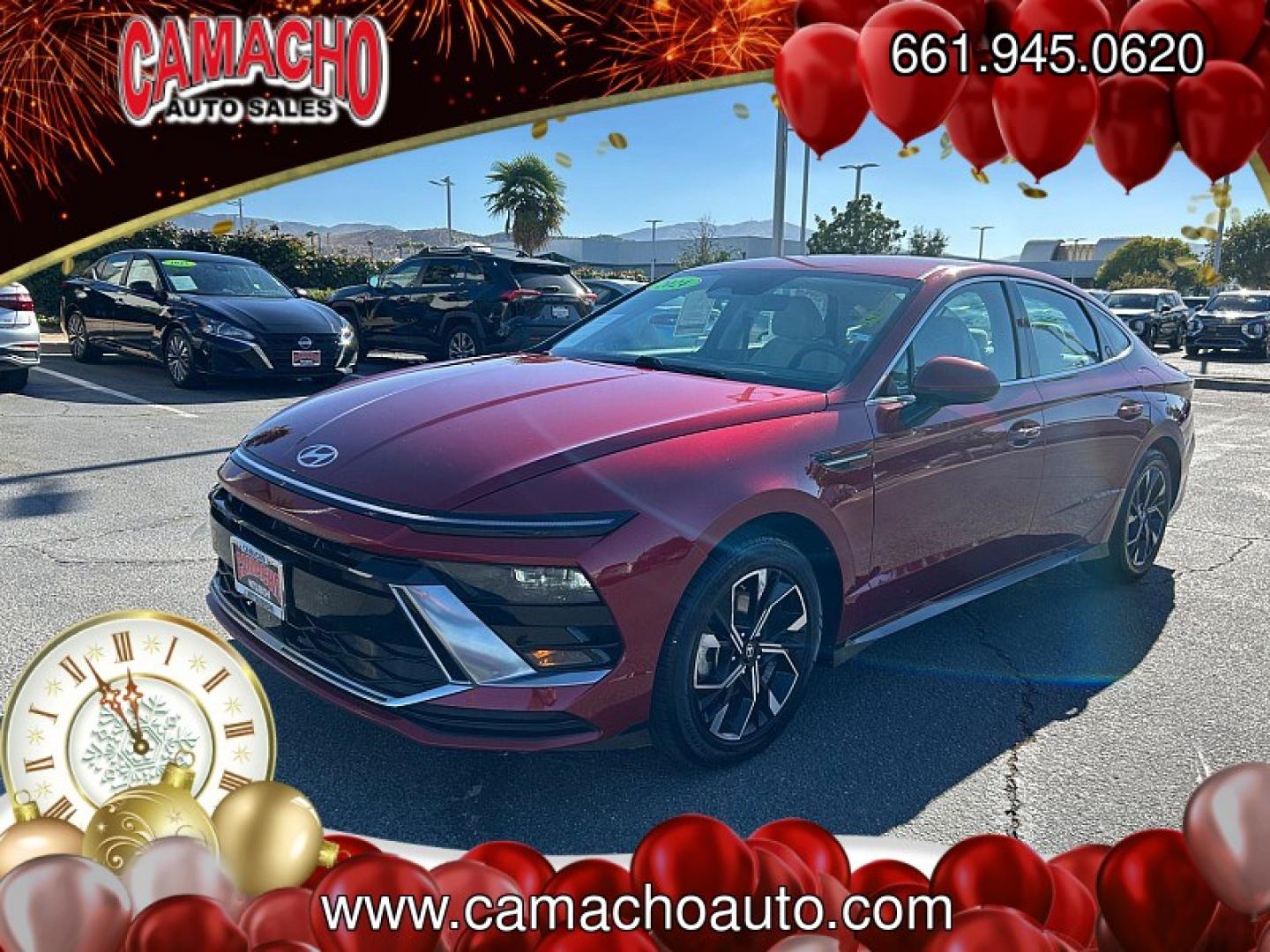 2024 RED Hyundai Sonata (KMHL64JA0RA) with an 4-Cyl 2.5 Liter engine, Automatic 8-Spd transmission, located at 412 Auto Vista Drive, Palmdale, CA, 93551, (661) 945-0620, 34.592636, -118.136681- Photo#6