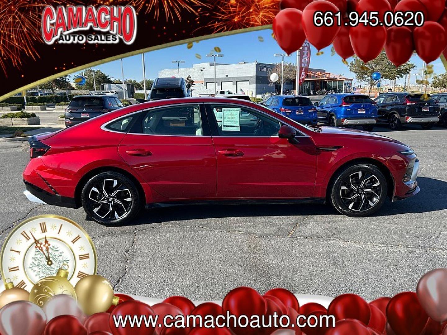 2024 RED Hyundai Sonata (KMHL64JA0RA) with an 4-Cyl 2.5 Liter engine, Automatic 8-Spd transmission, located at 412 Auto Vista Drive, Palmdale, CA, 93551, (661) 945-0620, 34.592636, -118.136681- Photo#11