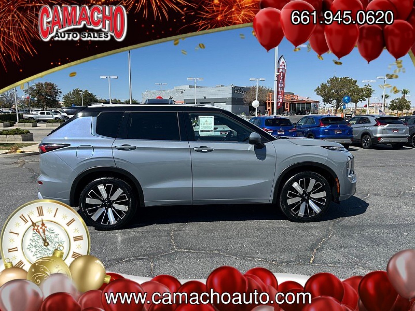 2025 GRAY Mitsubishi Outlander (JA4J3WA86SZ) with an 4-Cyl 2.5 Liter engine, Automatic CVT transmission, located at 412 Auto Vista Drive, Palmdale, CA, 93551, (661) 945-0620, 34.592636, -118.136681- Photo#9