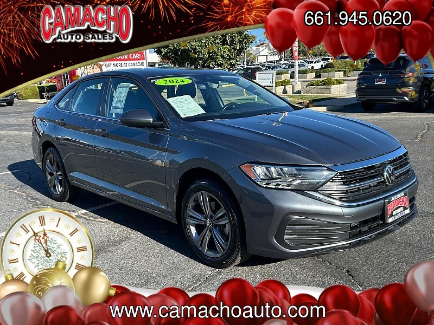 2024 Silver Volkswagen Jetta (3VWEM7BUXRM) with an 4-Cyl Turbo 1.5 Liter engine, Automatic 8-Spd transmission, located at 412 Auto Vista Drive, Palmdale, CA, 93551, (661) 945-0620, 34.592636, -118.136681- Photo#0