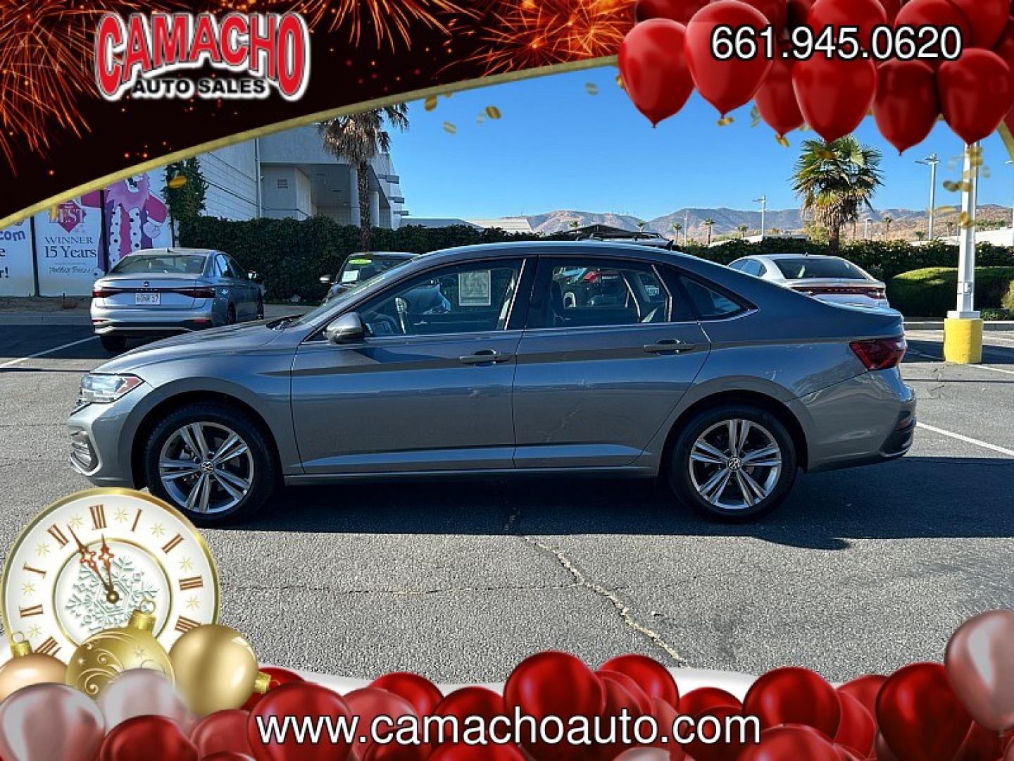 2024 Silver Volkswagen Jetta (3VWEM7BUXRM) with an 4-Cyl Turbo 1.5 Liter engine, Automatic 8-Spd transmission, located at 412 Auto Vista Drive, Palmdale, CA, 93551, (661) 945-0620, 34.592636, -118.136681- Photo#2