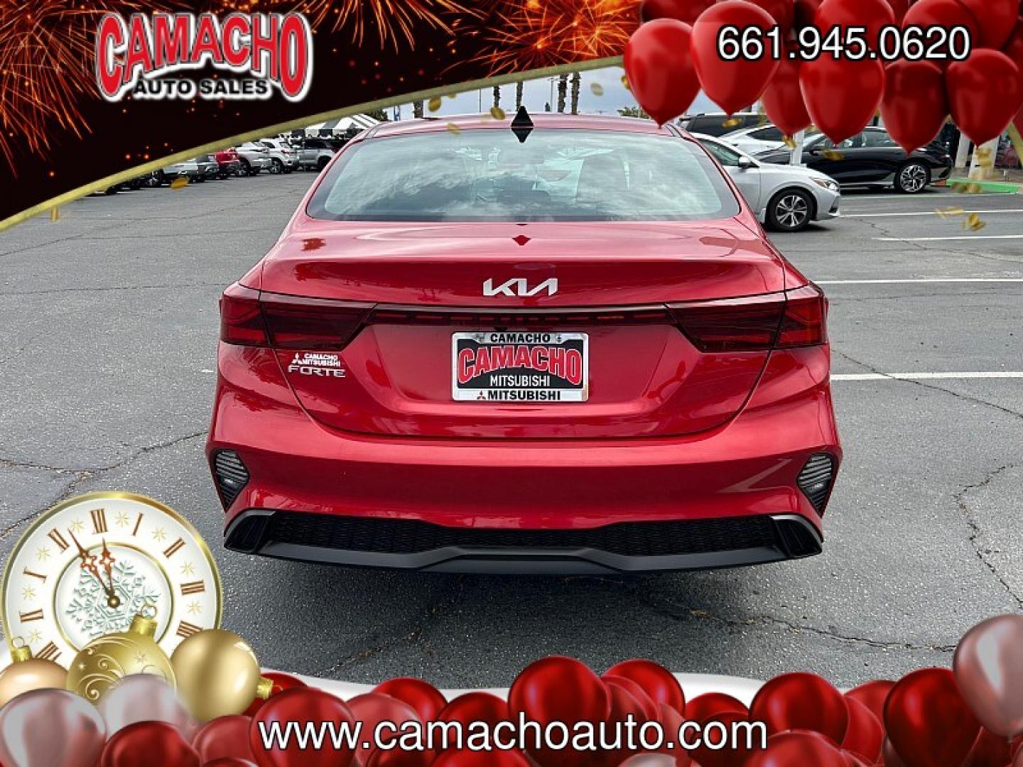 2024 RED Kia Forte (3KPF24AD5RE) with an 4-Cyl 2.0 Liter engine, Automatic IVT transmission, located at 412 Auto Vista Drive, Palmdale, CA, 93551, (661) 945-0620, 34.592636, -118.136681- Photo#1