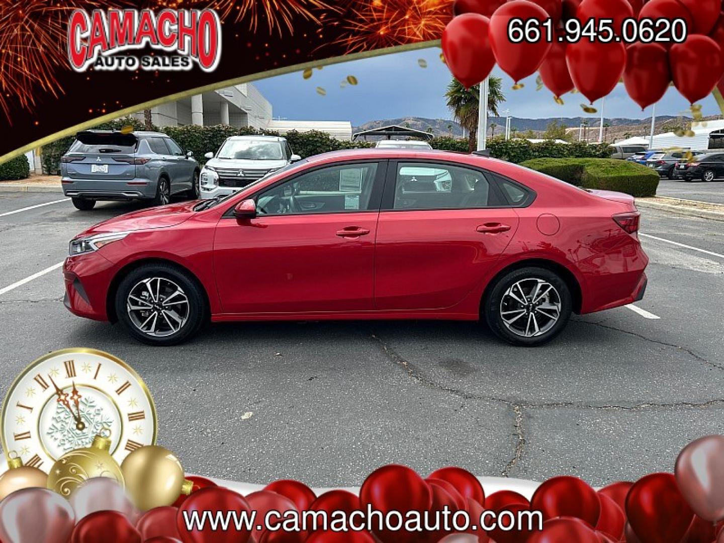 2024 RED Kia Forte (3KPF24AD5RE) with an 4-Cyl 2.0 Liter engine, Automatic IVT transmission, located at 412 Auto Vista Drive, Palmdale, CA, 93551, (661) 945-0620, 34.592636, -118.136681- Photo#3