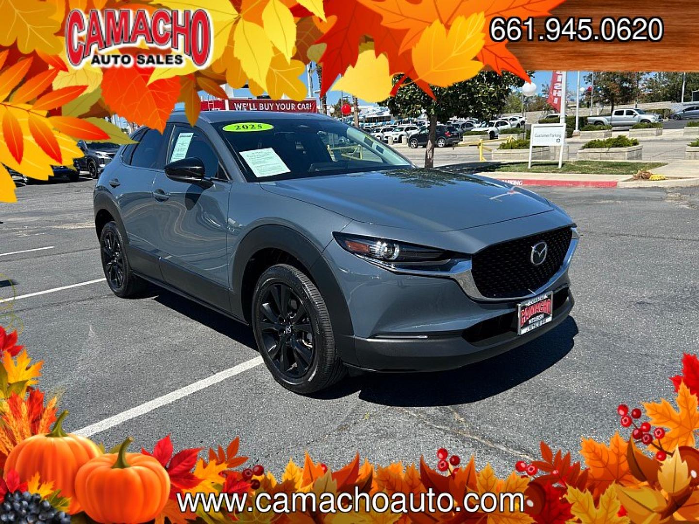 2025 Gray Mazda CX-30 (3MVDMBCM7SM) with an 4-Cyl SKYACTIV-G 2.5 Liter engine, Automatic 6-Spd transmission, located at 412 Auto Vista Drive, Palmdale, CA, 93551, (661) 945-0620, 34.592636, -118.136681- Photo#0