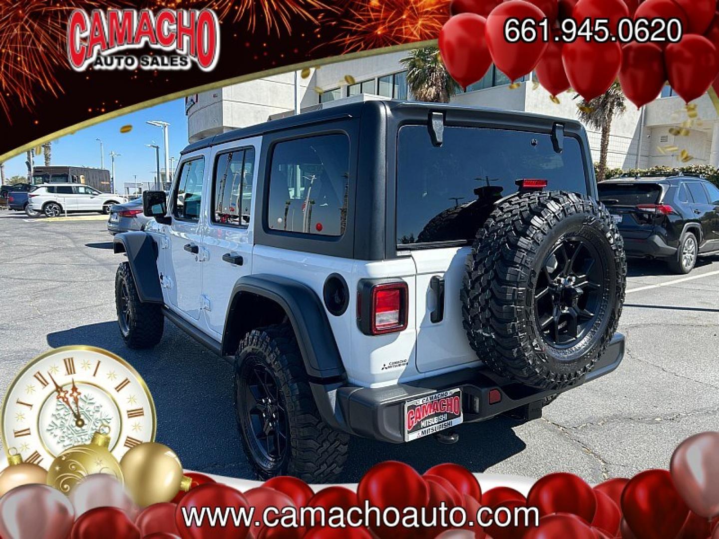2025 White Jeep Wrangler (1C4PJXDN1SW) , located at 412 Auto Vista Drive, Palmdale, CA, 93551, (661) 945-0620, 34.592636, -118.136681- Photo#2