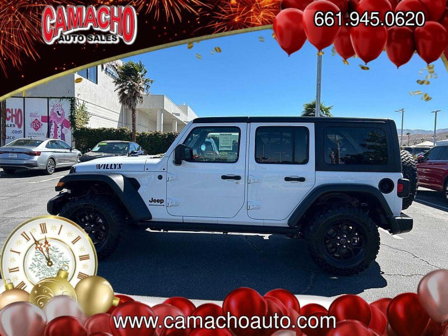2025 White Jeep Wrangler (1C4PJXDN1SW) , located at 412 Auto Vista Drive, Palmdale, CA, 93551, (661) 945-0620, 34.592636, -118.136681- Photo#3