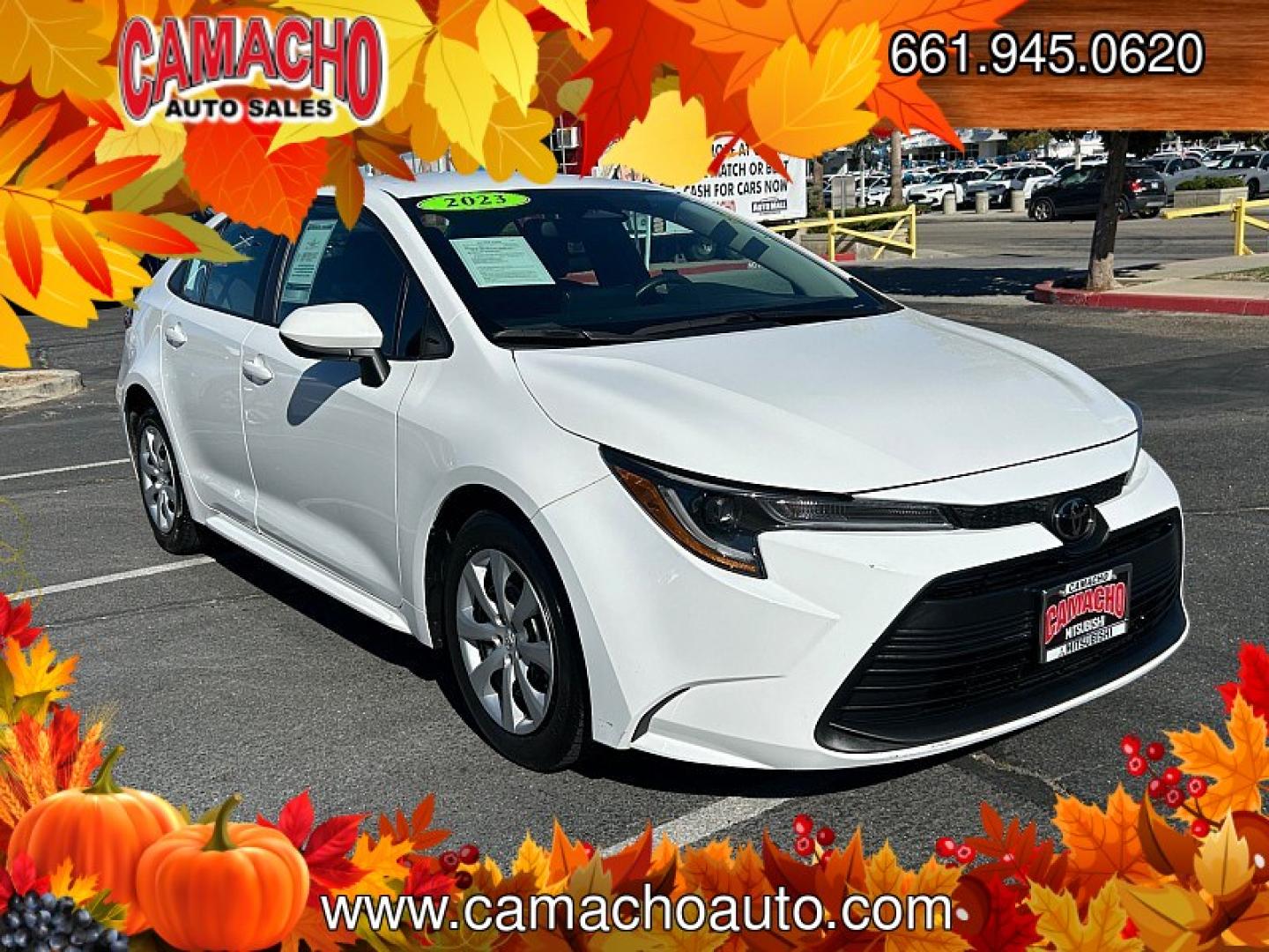2023 White Toyota Corolla (5YFB4MDE7PP) with an 4-Cyl 2.0 Liter engine, Automatic CVT transmission, located at 412 Auto Vista Drive, Palmdale, CA, 93551, (661) 945-0620, 34.592636, -118.136681- Photo#0