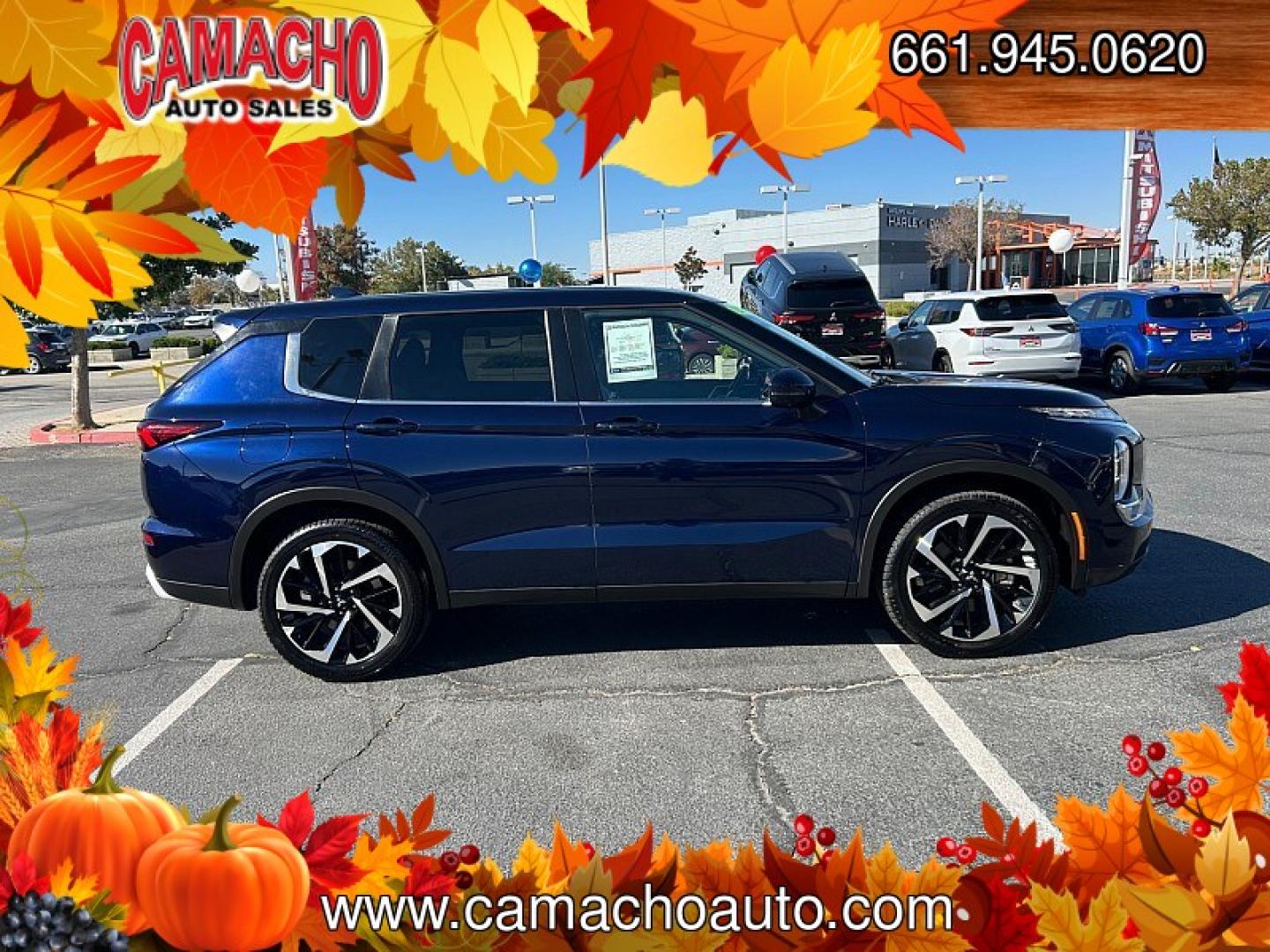 2024 Blue Mitsubishi Outlander (JA4J3VA88RZ) with an 4-Cyl 2.5 Liter engine, Automatic CVT transmission, located at 412 Auto Vista Drive, Palmdale, CA, 93551, (661) 945-0620, 34.592636, -118.136681- Photo#6