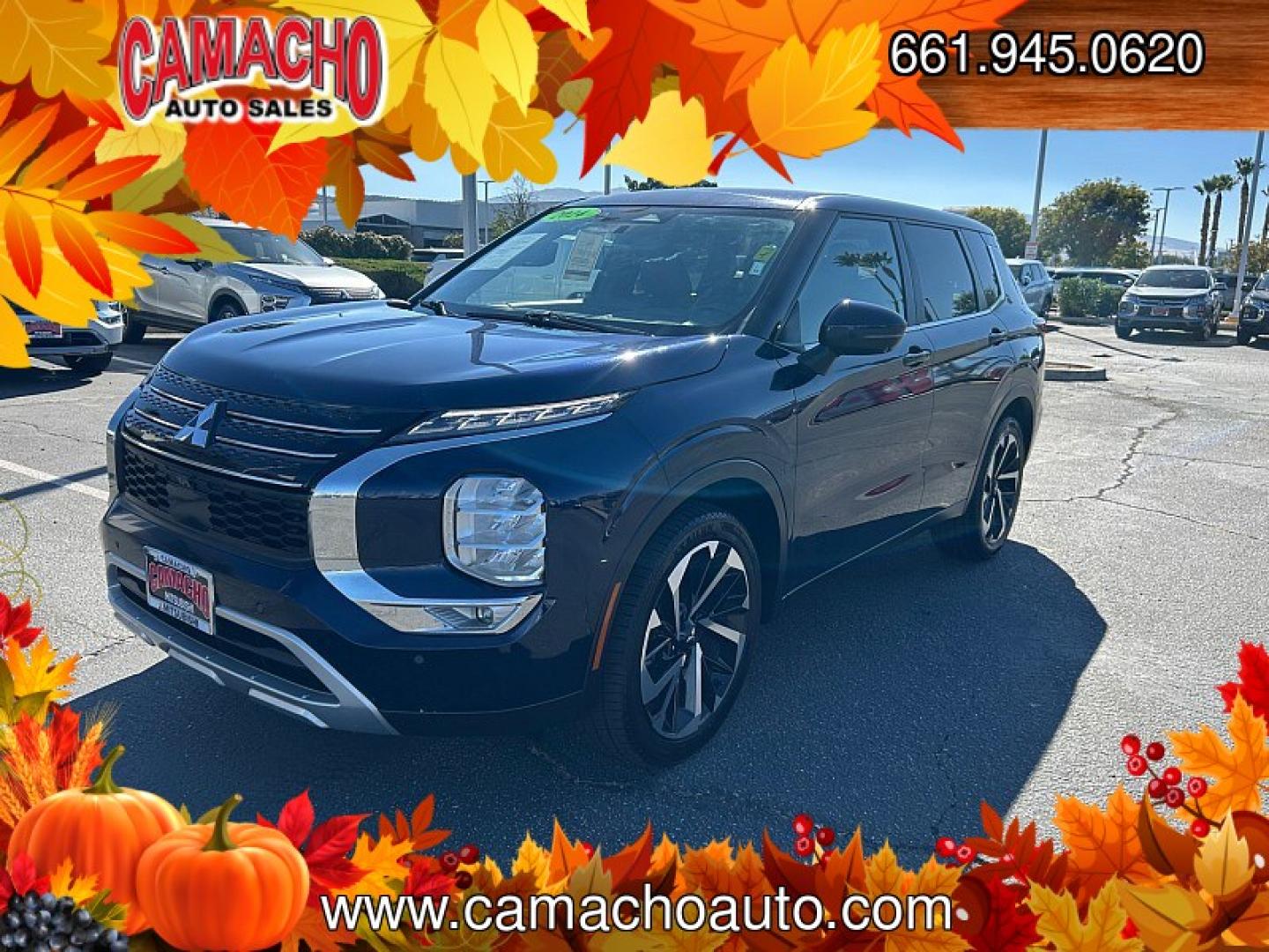2024 Blue Mitsubishi Outlander (JA4J3VA88RZ) with an 4-Cyl 2.5 Liter engine, Automatic CVT transmission, located at 412 Auto Vista Drive, Palmdale, CA, 93551, (661) 945-0620, 34.592636, -118.136681- Photo#2