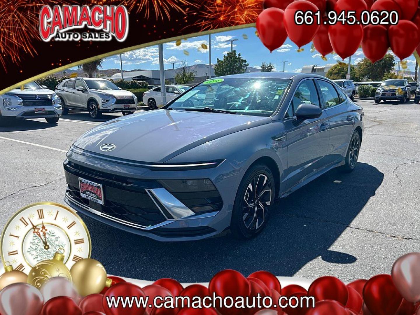 2024 Blue Hyundai Sonata (KMHL64JA4RA) with an 4-Cyl 2.5 Liter engine, Automatic 8-Spd transmission, located at 412 Auto Vista Drive, Palmdale, CA, 93551, (661) 945-0620, 34.592636, -118.136681- Photo#2