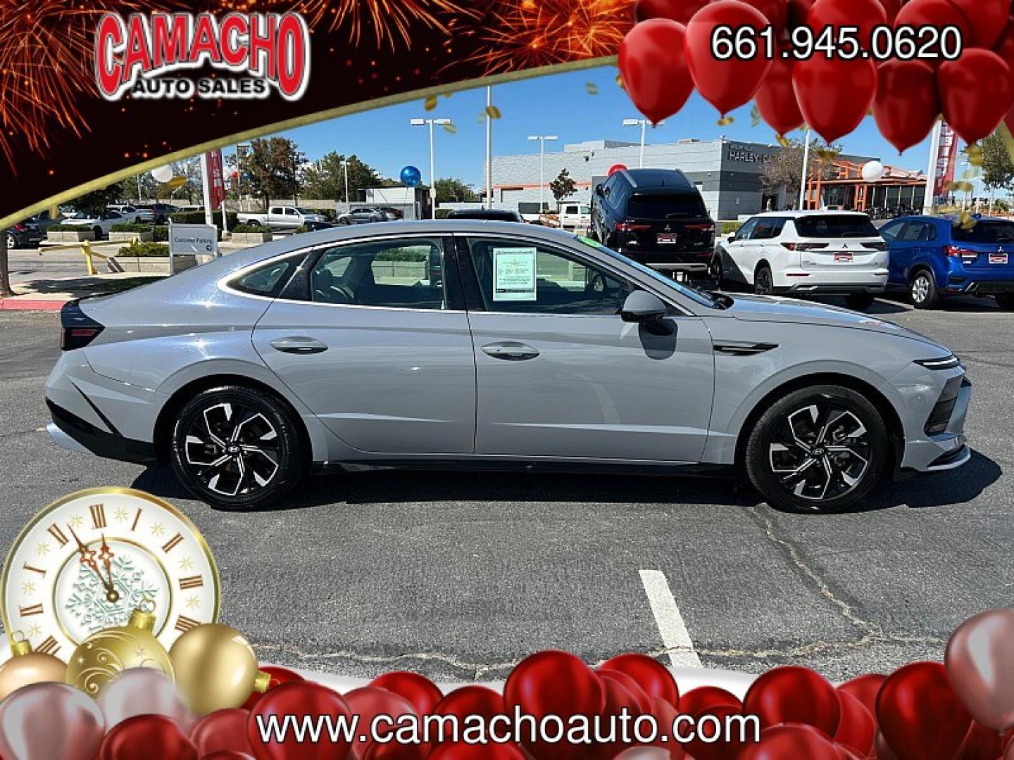 2024 Blue Hyundai Sonata (KMHL64JA4RA) with an 4-Cyl 2.5 Liter engine, Automatic 8-Spd transmission, located at 412 Auto Vista Drive, Palmdale, CA, 93551, (661) 945-0620, 34.592636, -118.136681- Photo#4