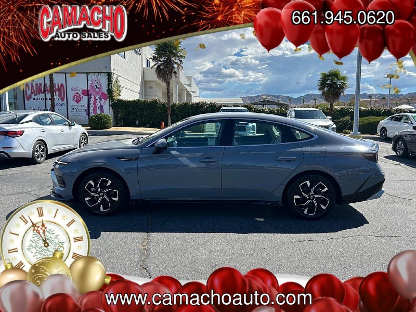 2024 Blue Hyundai Sonata (KMHL64JA4RA) with an 4-Cyl 2.5 Liter engine, Automatic 8-Spd transmission, located at 412 Auto Vista Drive, Palmdale, CA, 93551, (661) 945-0620, 34.592636, -118.136681- Photo#8